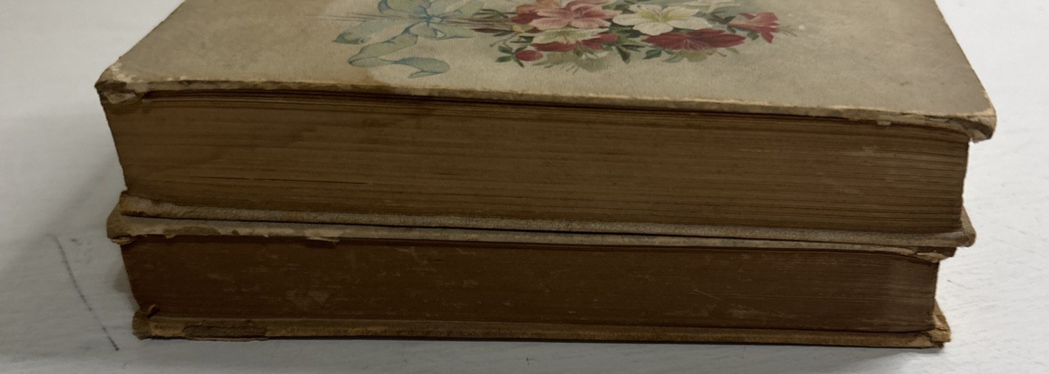 Paradise Lost + Paradise Regained by John Milton Victorian Floral Set c 1890s