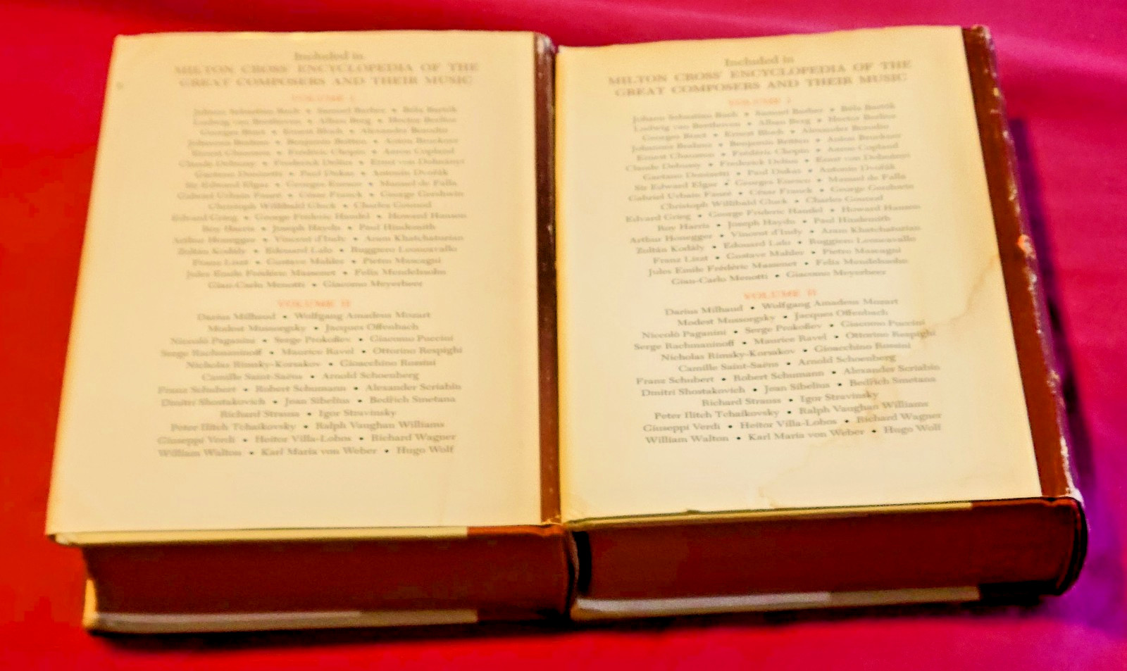 Milton Cross Encyclopedia of Great Composers & Their Music 1962 2 Volume Set HC