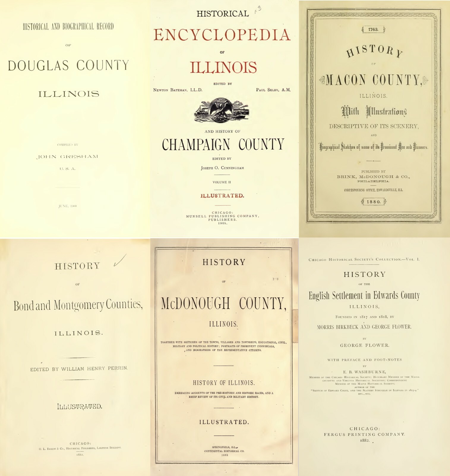 Illinois History Genealogy Ancestry Family Records V.2 – 112 Old Books on DVD