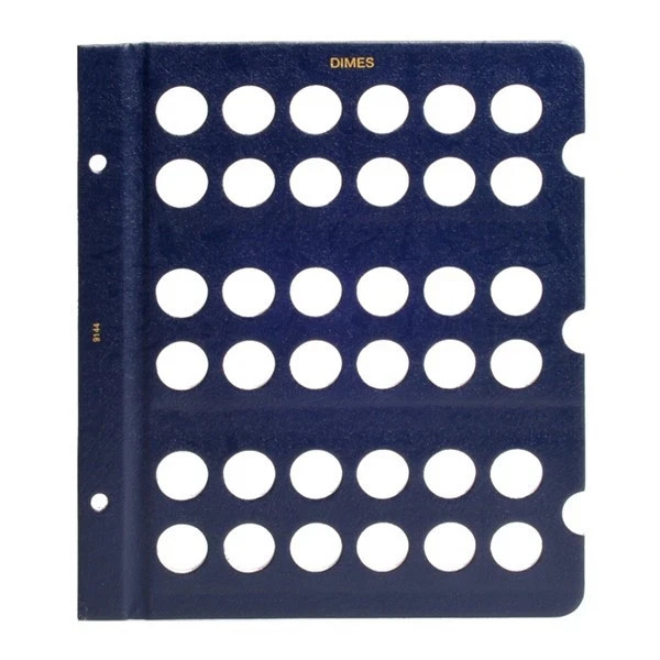 Whitman Classic Dime Album Holds 72 Coins Blank 2 Pages #4476