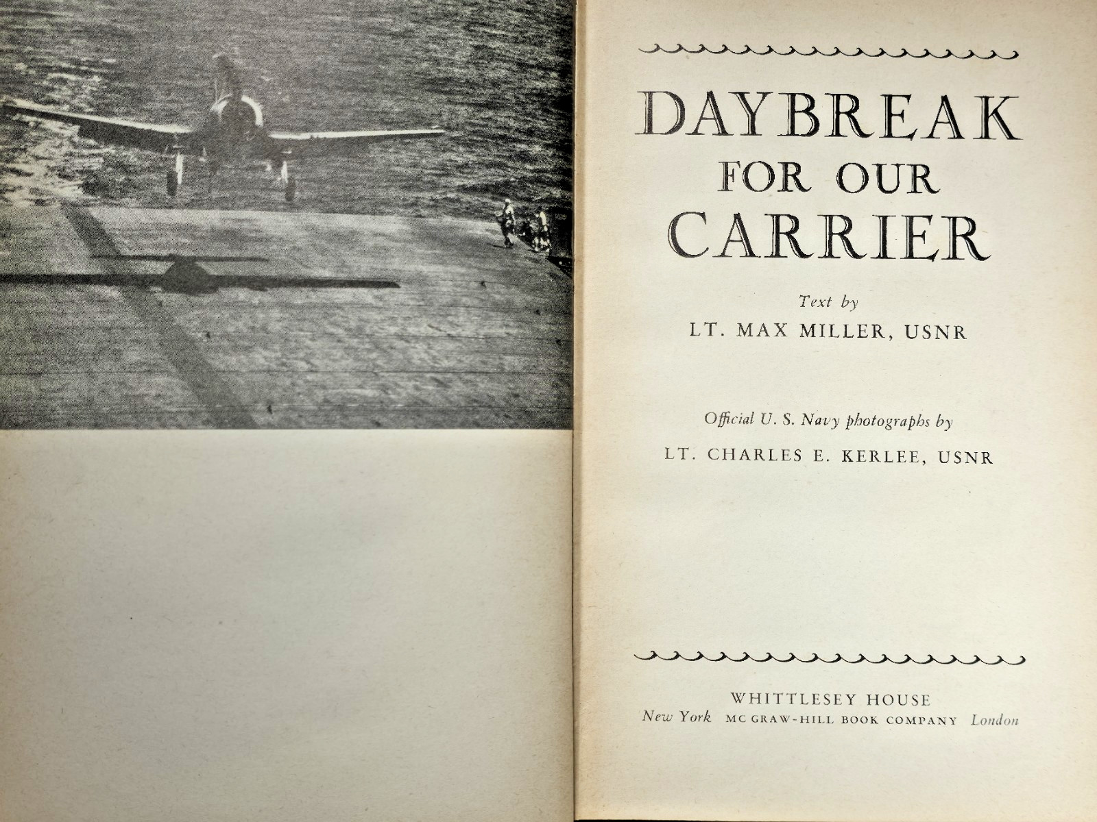 1944 Daybreak For Our Carrier Max Miller Charles Kerlee World War II Naval