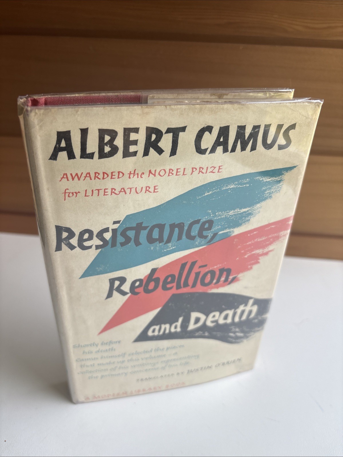 Albert Camus RESISTANCE REBELLION AND DEATH 1960 The Modern Library #339 HC/DJ