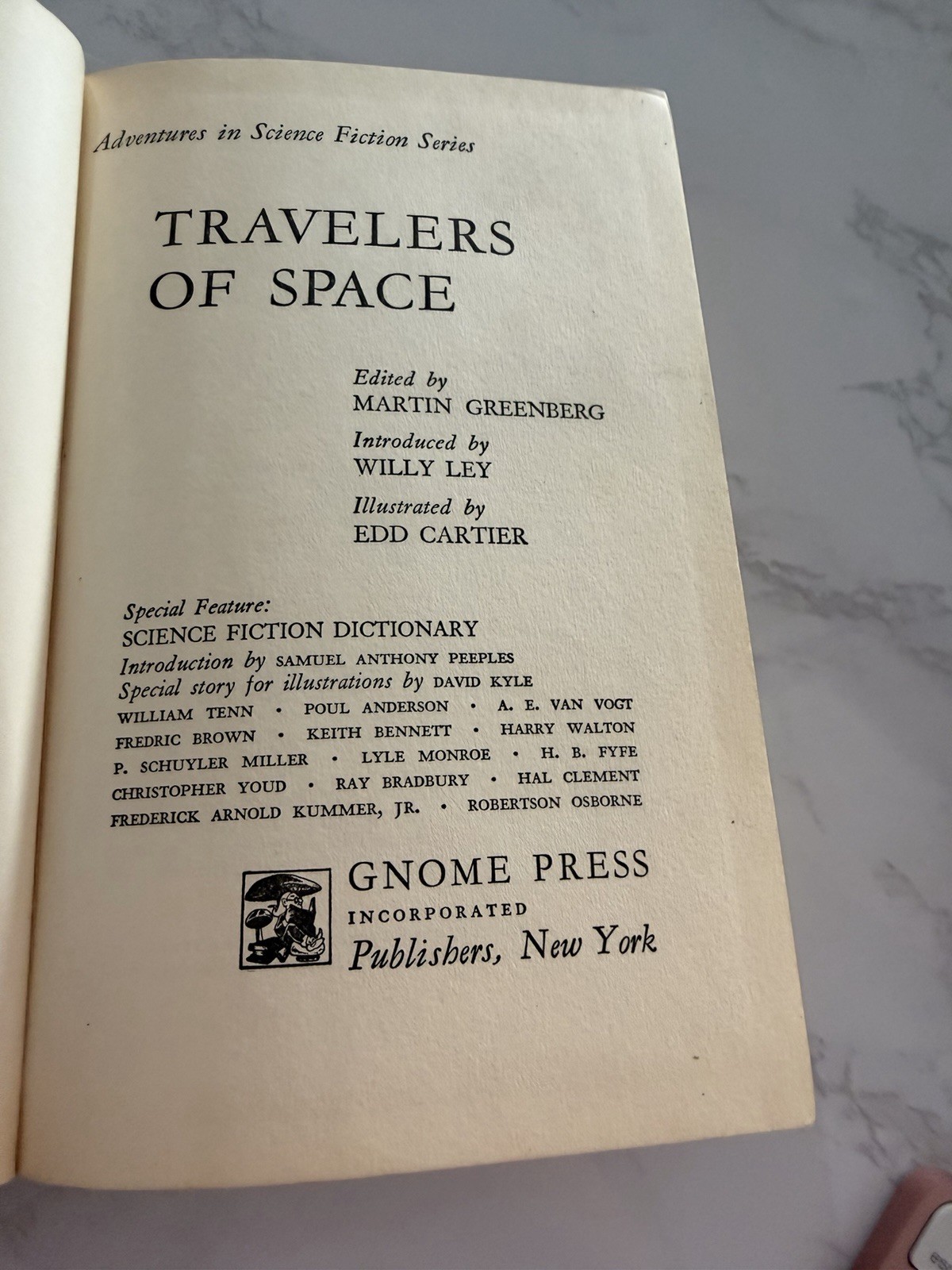 Travelers of Space Gnome Press 1951 Hardcover Science Fiction 1st Edition w/DJ