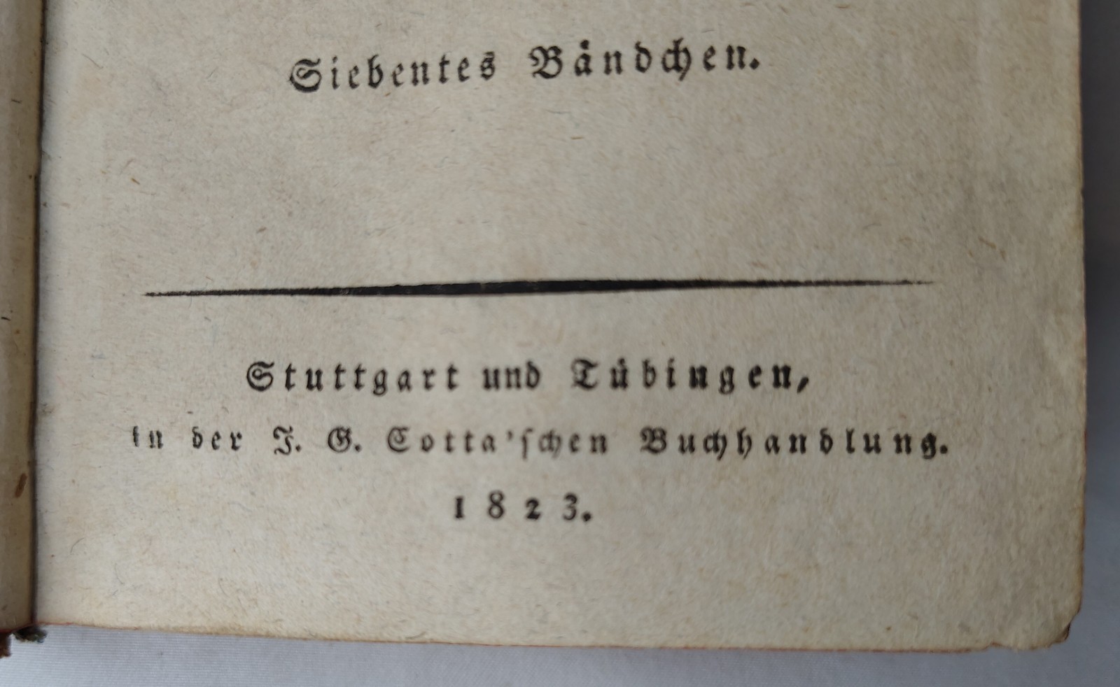 Friedrich Schiller’s Complete Works: Seventh Volume Antique 1823 Hardback Book