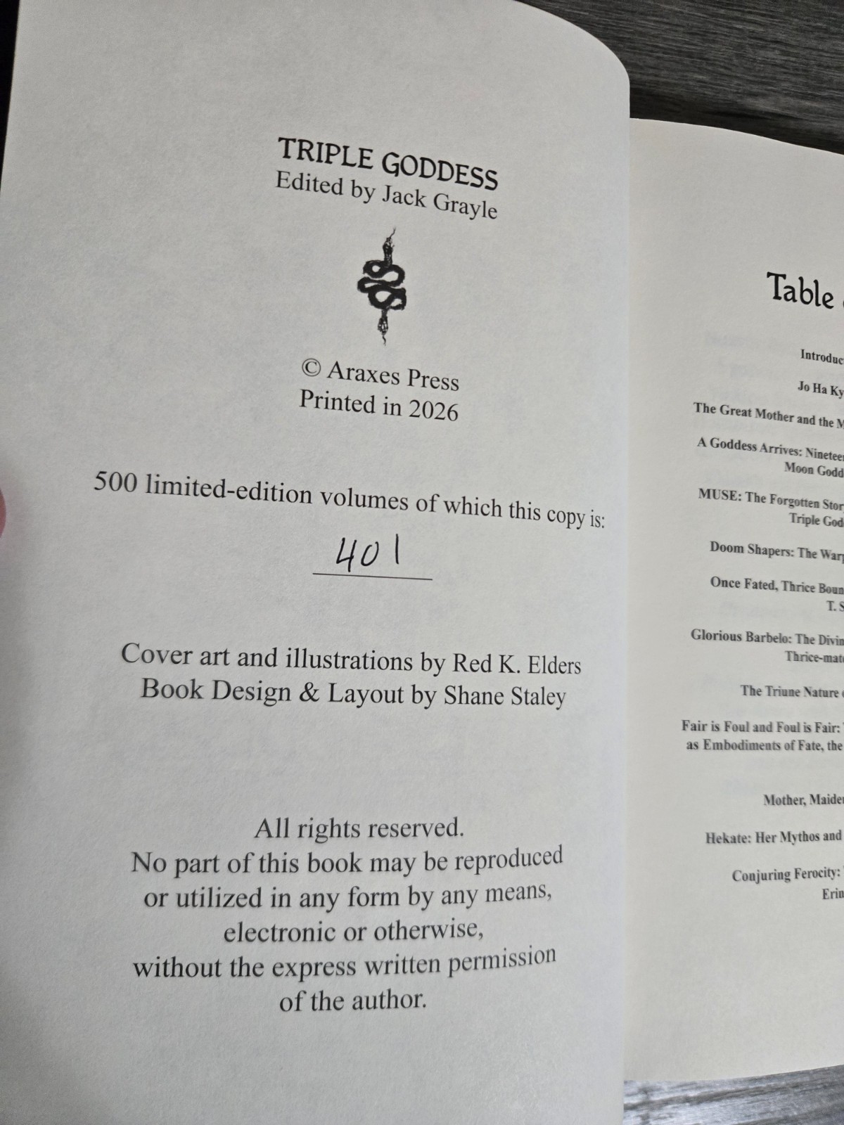 Triple Goddess Jack Grayle SIGNED Araxes Press Ltd Edition Hekate Occult Rare