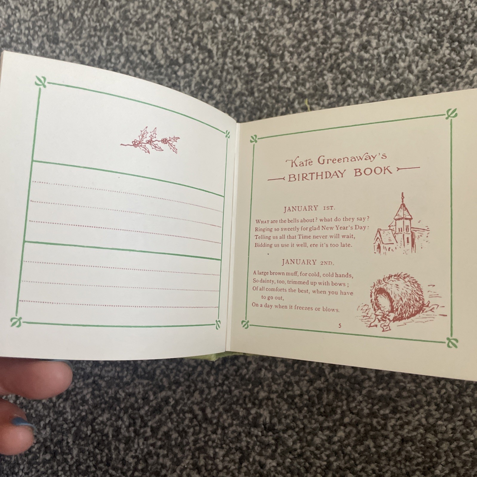 Kate Greenaway’s birthday book With Verses By Mrs Sale Barker Frederick Warne