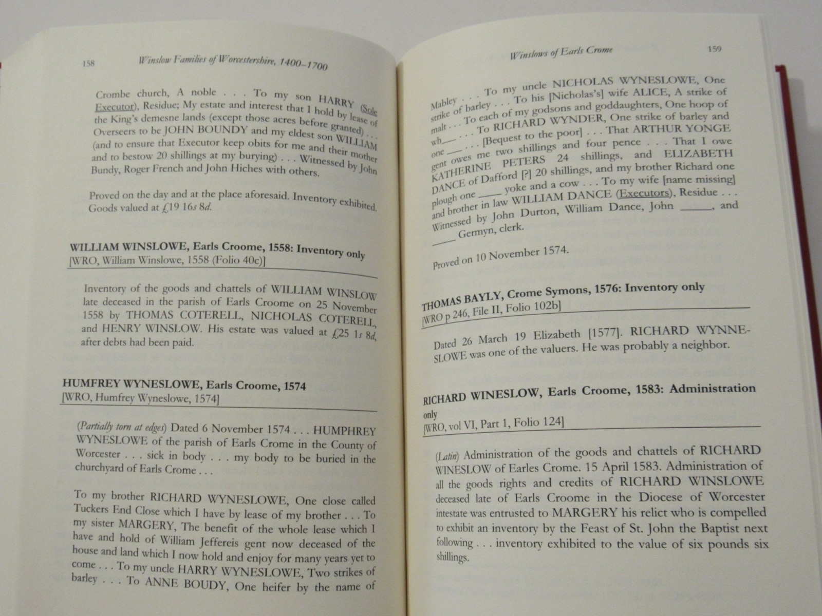 2009 The Winslow Families of Worcestershire 1400-1700 by Brandon Fradd