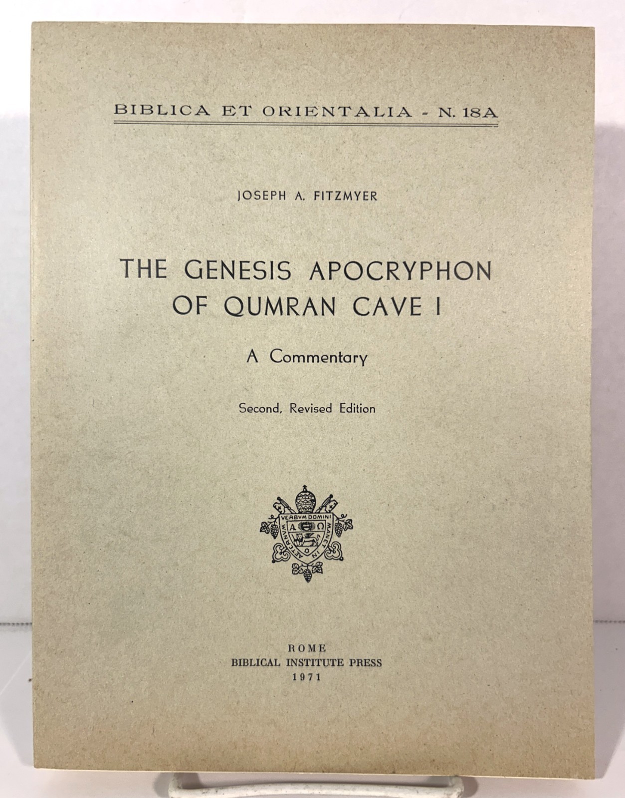 Genesis Apocryphon of Qumran Cave I: A Commentary 1971 Softcover