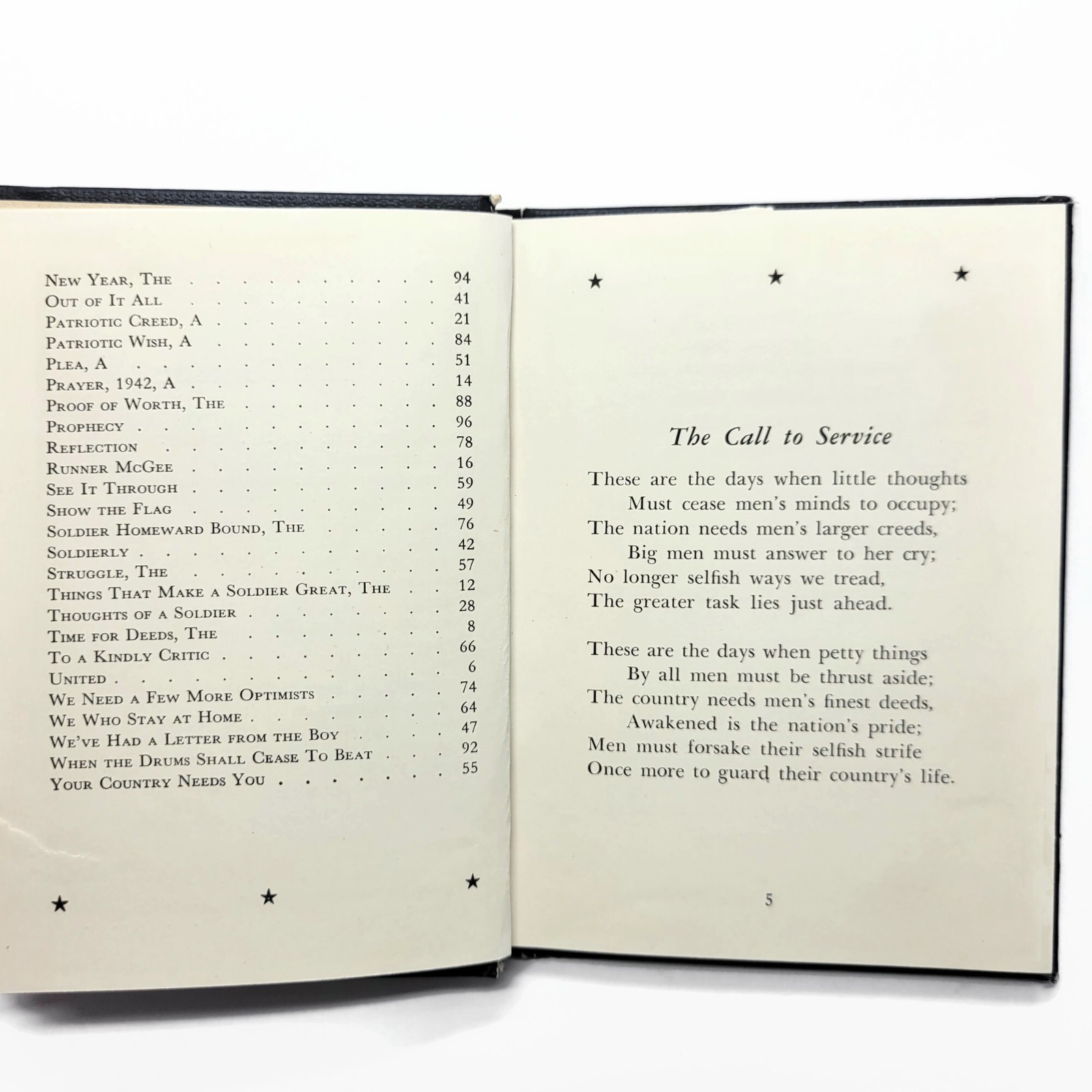 Vintage 1942 Poems of Patriotism by Edgar A Guest’s Hardcover McNally Chicago IL