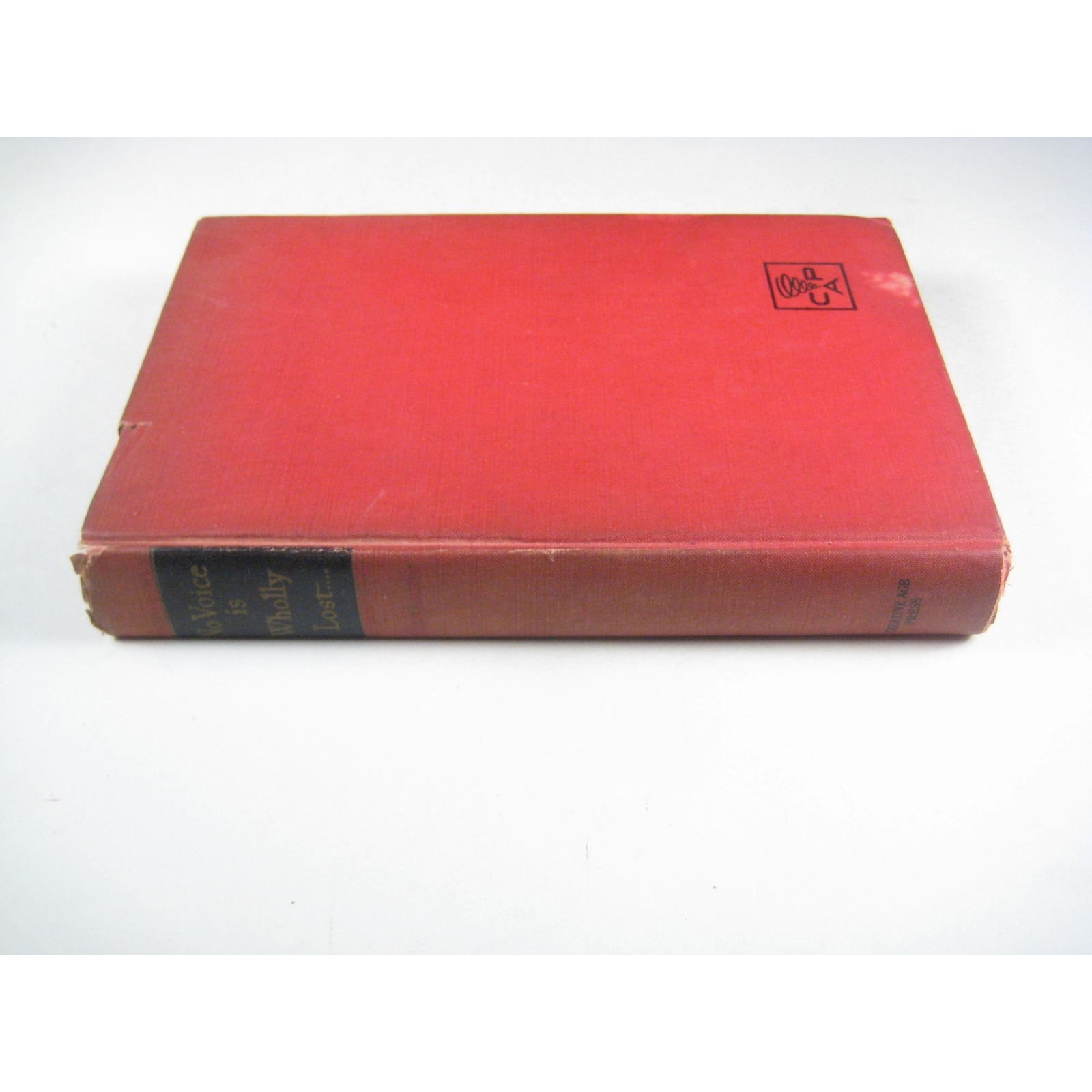 No Voice Is Wholly Lost Harry Slochower Hardcover Creative Age Press 1945