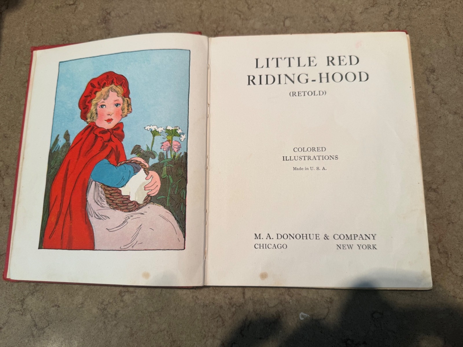 Vintage Little Red Riding Hood Book c. 1921