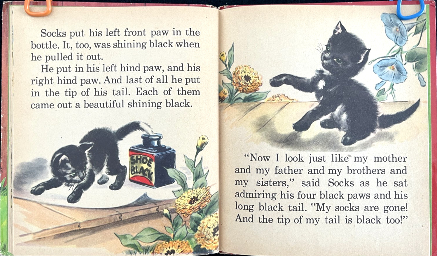 SOCKS ~ children’s 36p 1st ed. Whitman Tell-A-Tale Book ~ Florence Sarah Winship