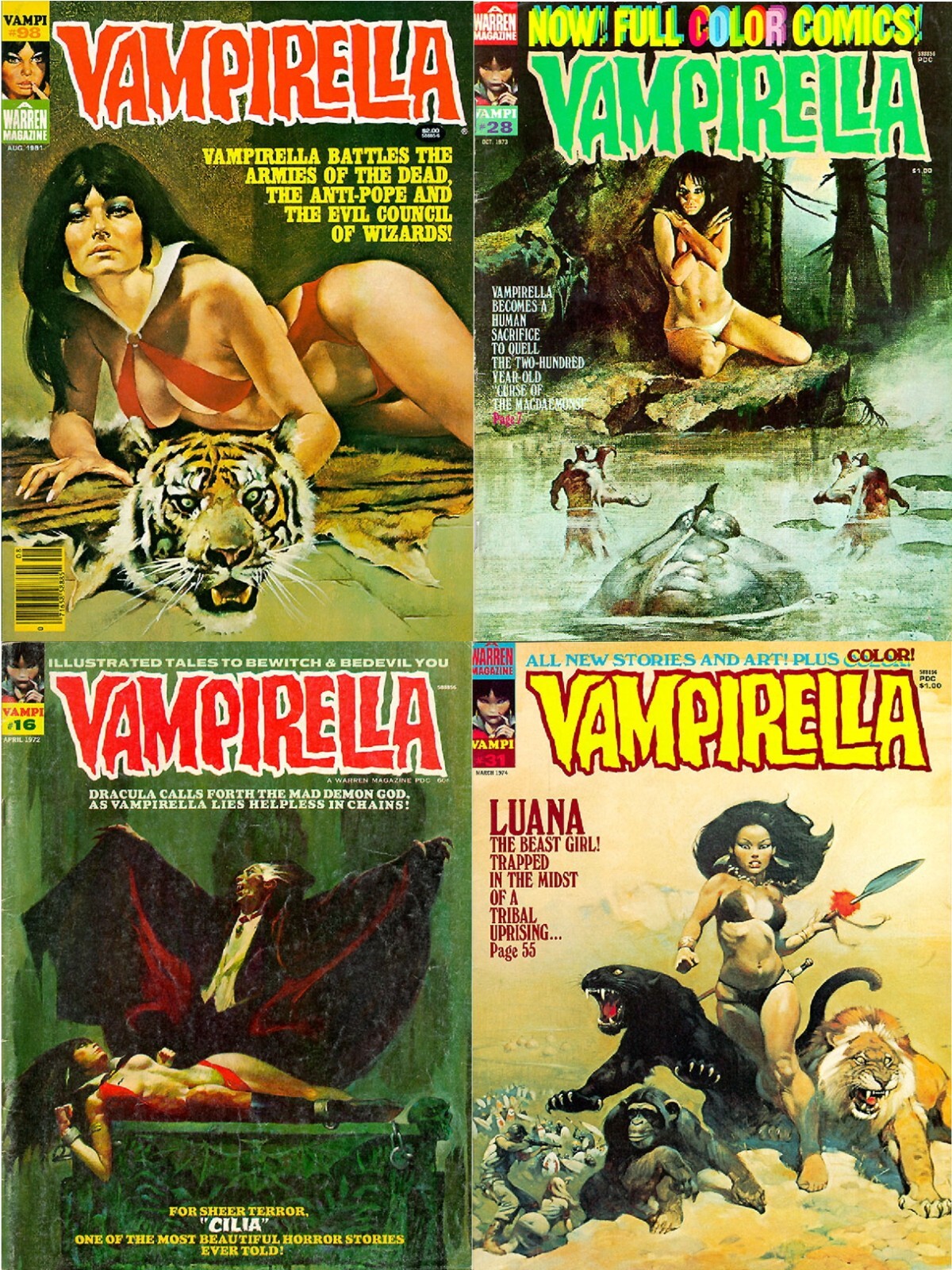 Vampirella – Comic Horror Super heroines Sexy Art Magazine -114 Old Issue on DVD