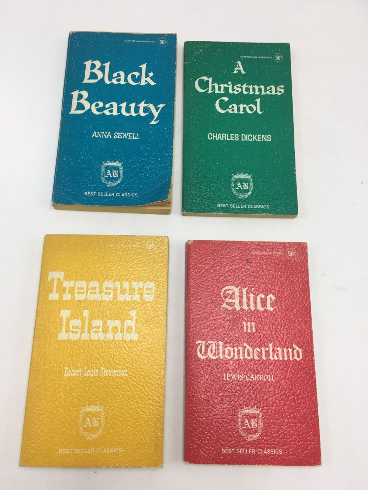 Lot of 4 – Vintage Leatherette Award Books Inc. – Best Seller Classics