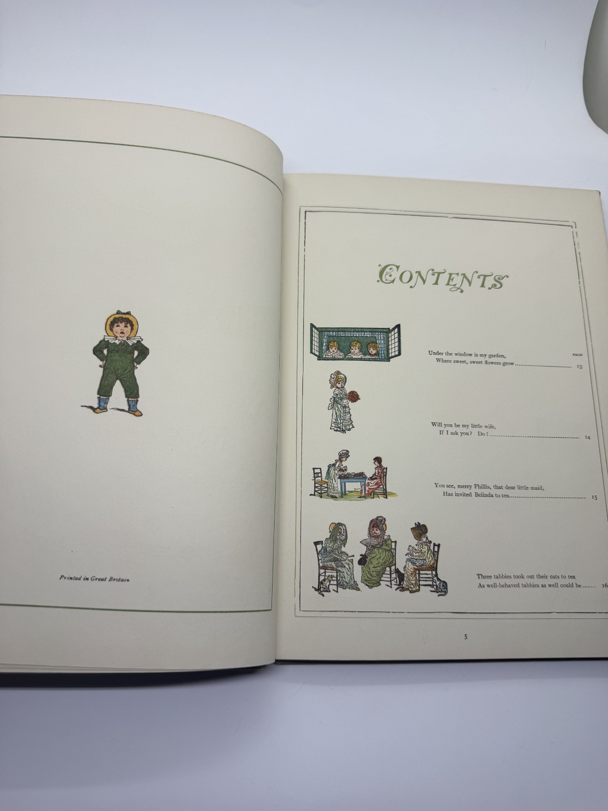 Under the Window Kate Greenaway Vintage Childrens Book Frederick Warne c1920