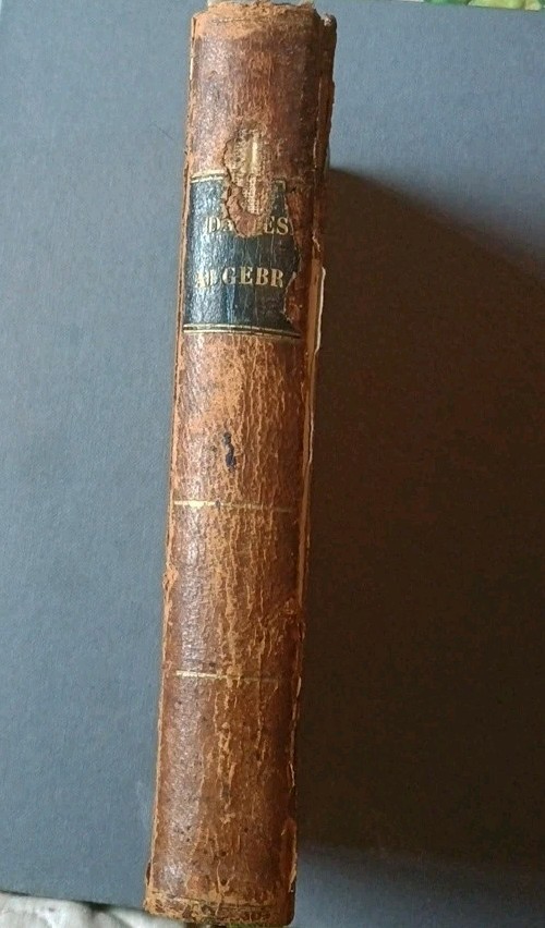 “Elementary Algebra” by Charles Davies, 1857 HC Schoolbook Textbook Mathematics