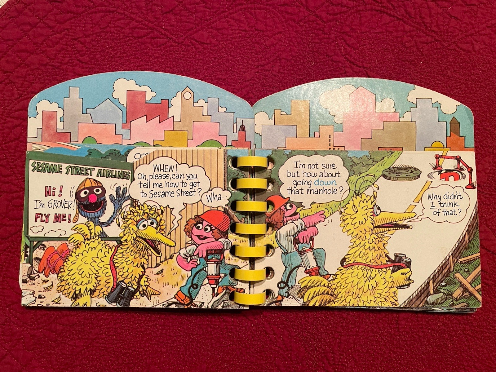 Playskool Board Book Can You Tell Me How To Get To Sesame Street? 1975