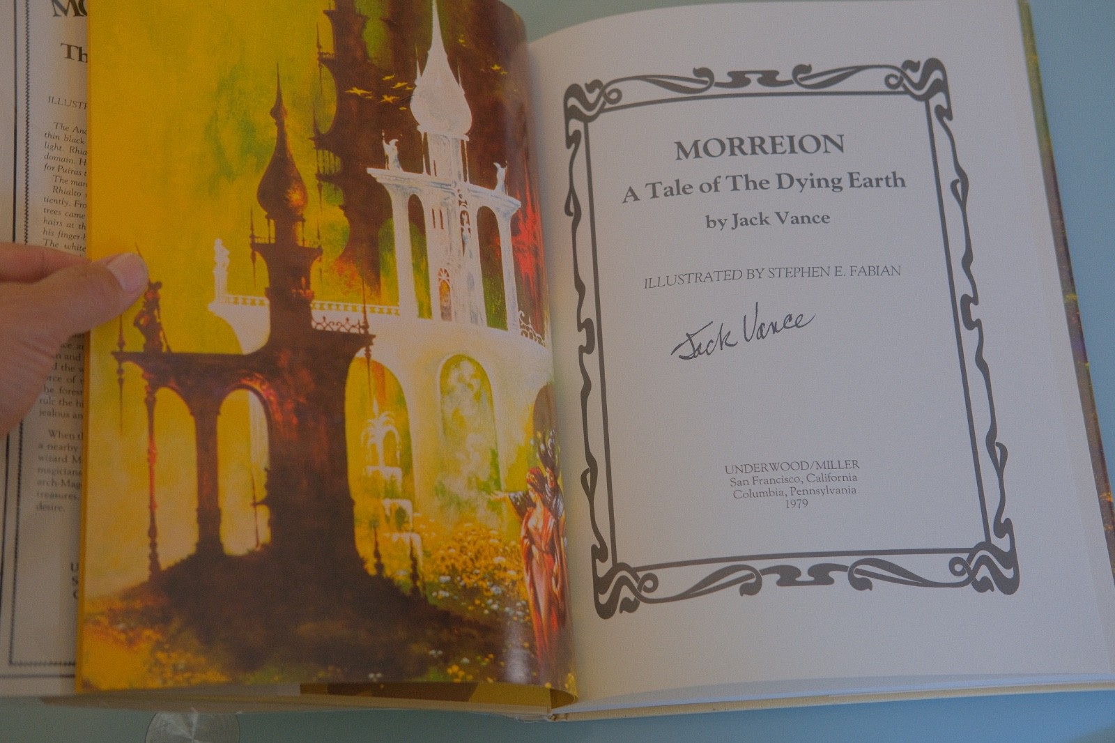 JACK VANCE Morreion A Tale of the Dying Earth SIGNED Ld First Edition 1979 HC DJ