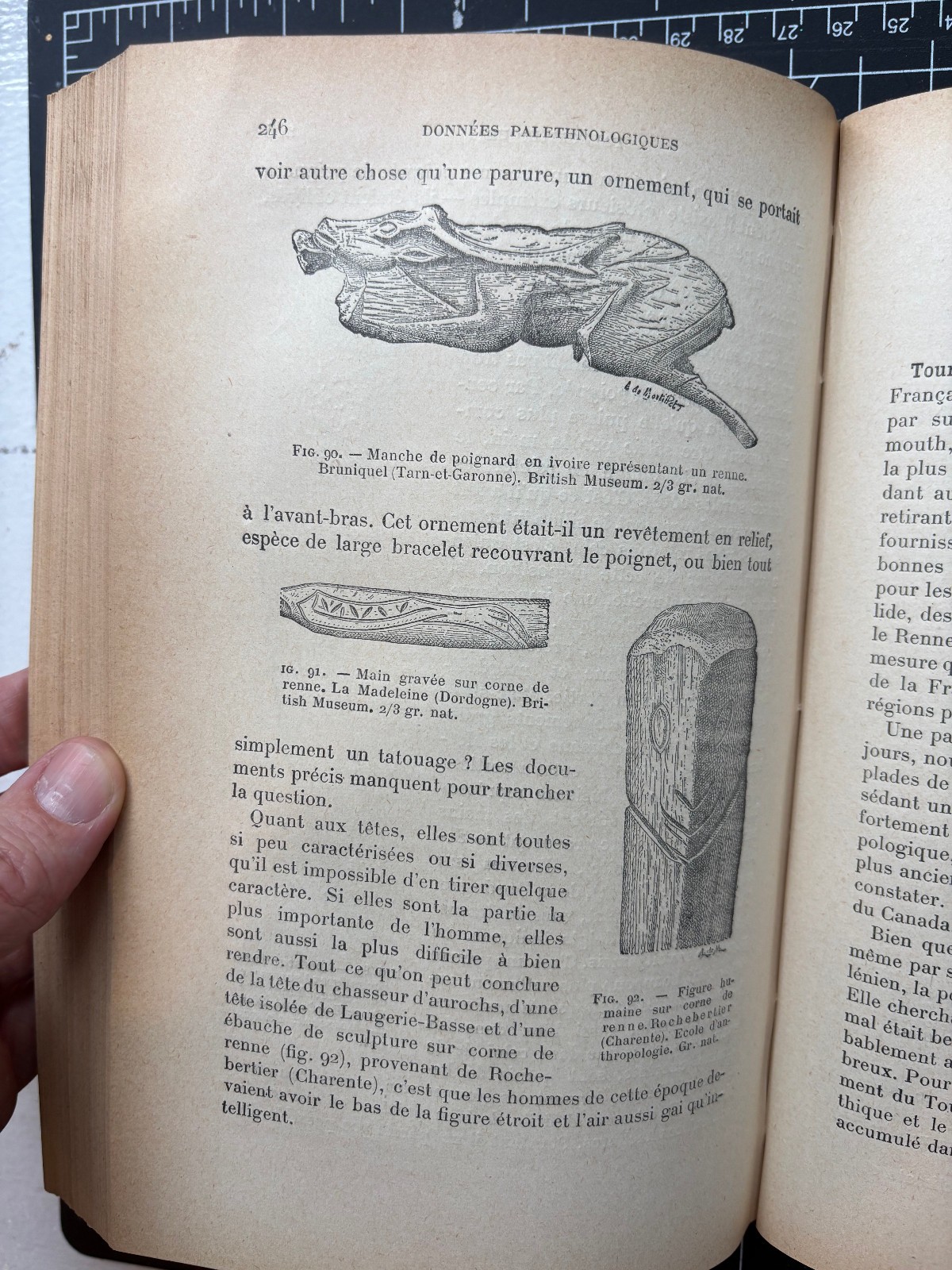 Antique French Book 1900 Mortillet Nation Française Anthropologie Prehistoire