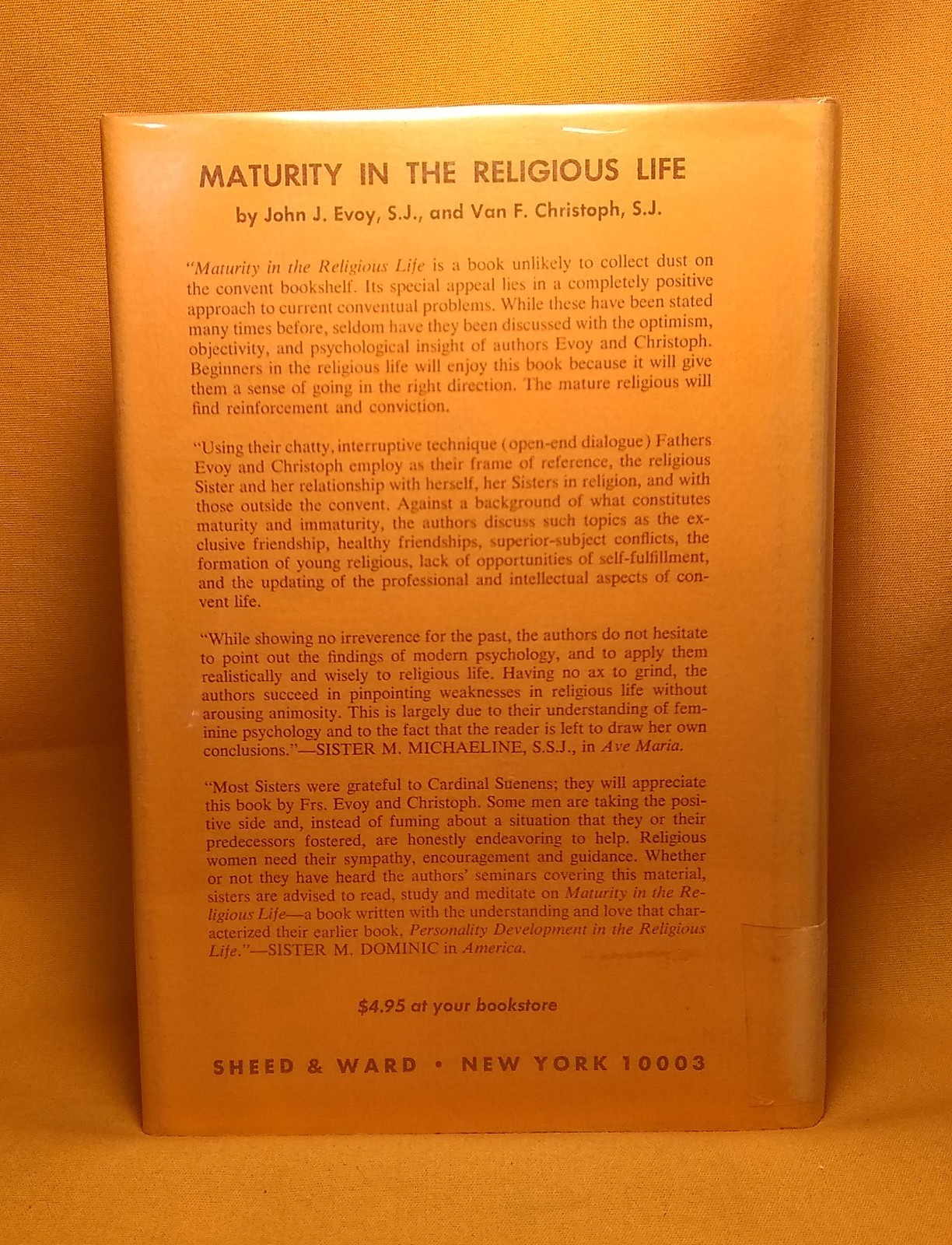 Religious Life A Living Liturgy Paul Hinnebusch 1965 HCDJ Prayer Sacrifice