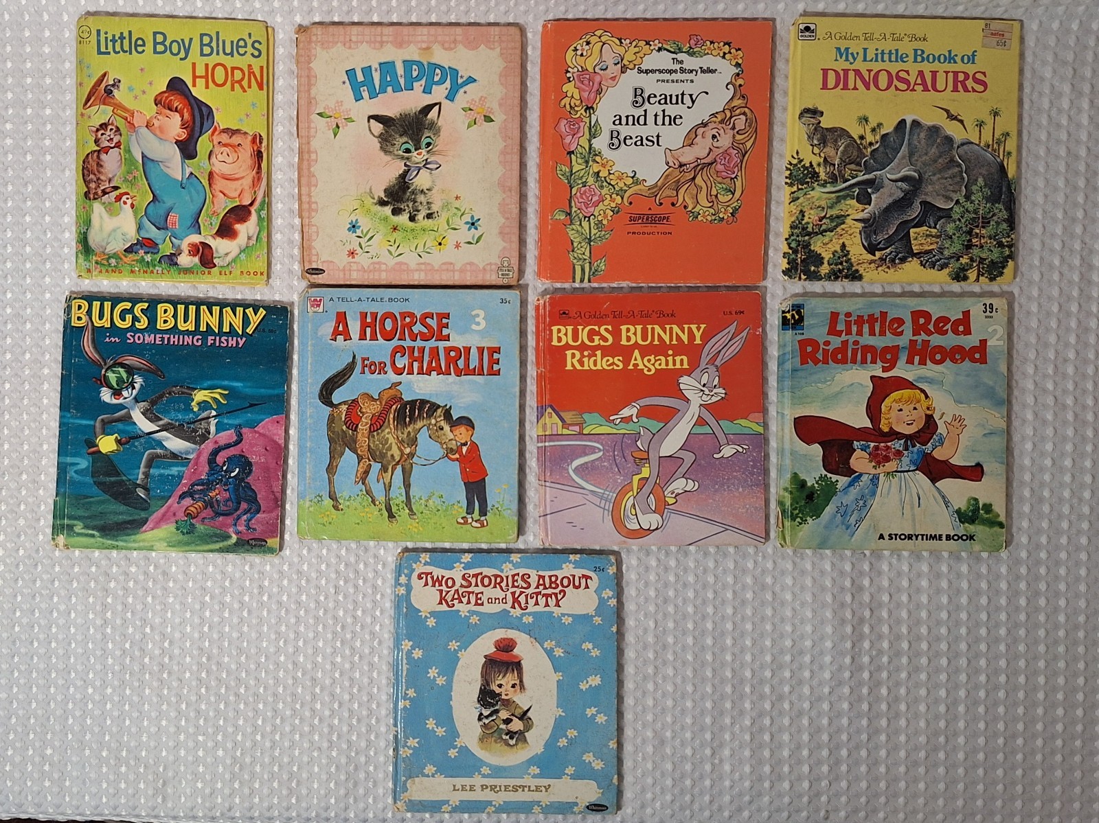 Vintage 1950s-1980s Children’s Small Books Whitman Golden Rand Mcnally Lot of 9