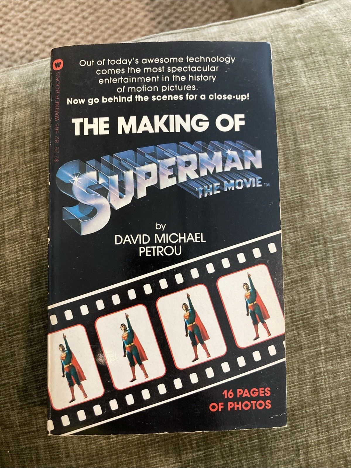 Superhero Vintage Pb, Making Of Superman Movie by Petrou, Warner pbo 1978, VG