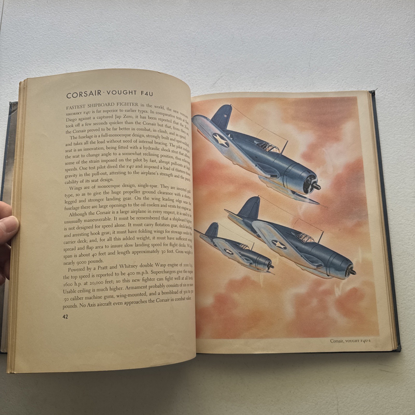 America’s Fighting Planes in Action By Reed Kinert 1943 Hardcover Book