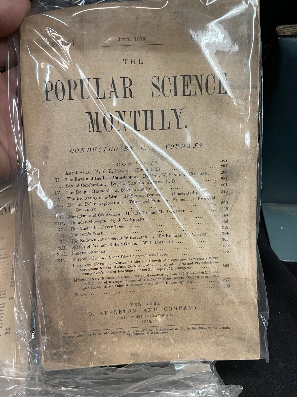 1875 Popular Science Monthly Lot 11 Issues Near Complete Year Victorian Science