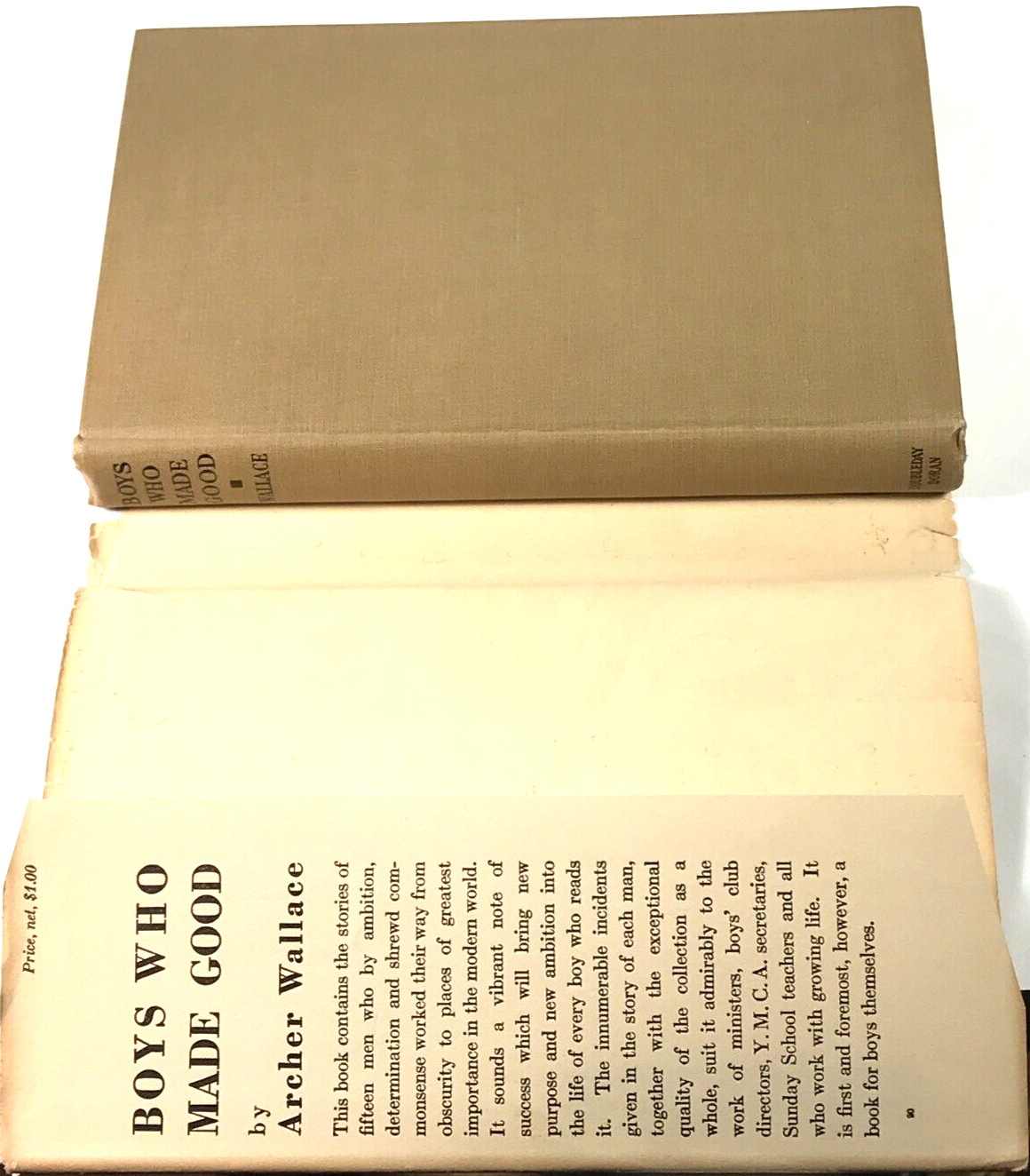 BOYS WHO MADE GOOD – Archer Wallace – HC/DJ – 1st Edition – 1929 – SCARCE