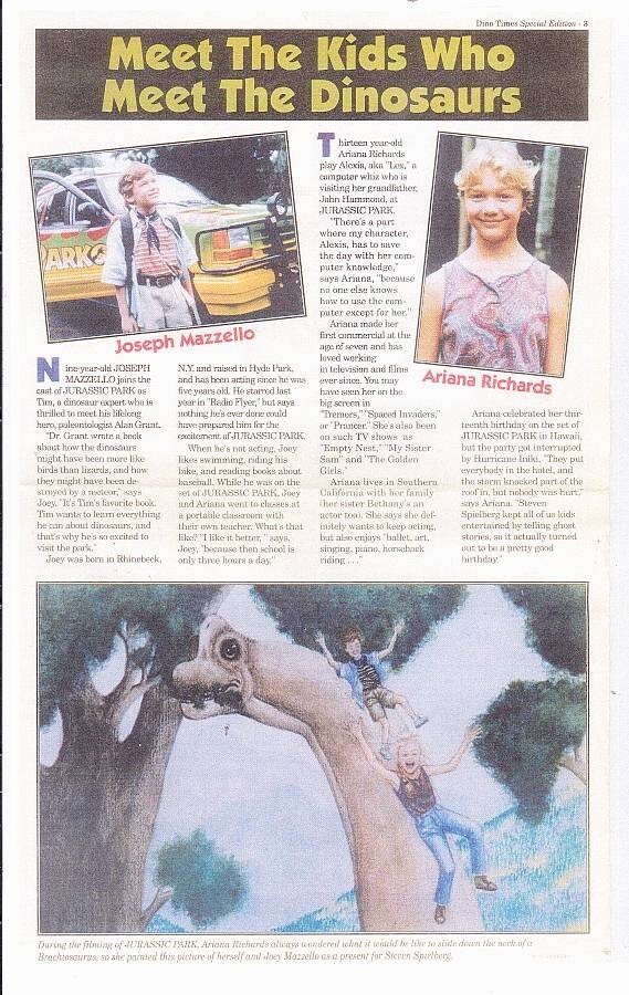 DINO TIMES Spring 1993 tabloid newspaper “The Dinosaur World of Jurassic Park”