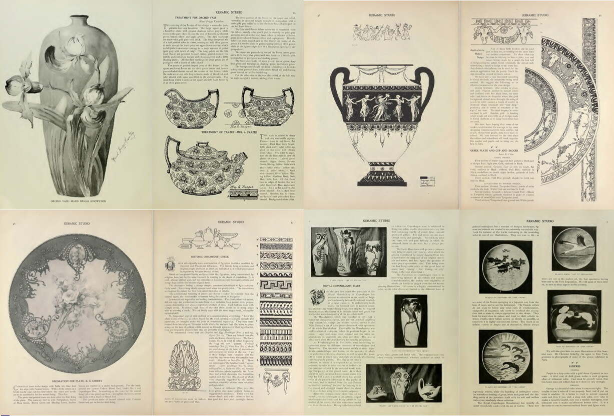 228 old of Keramic Studio – Art Nouveau Ceramics Pottery Glass Magazines on DVD