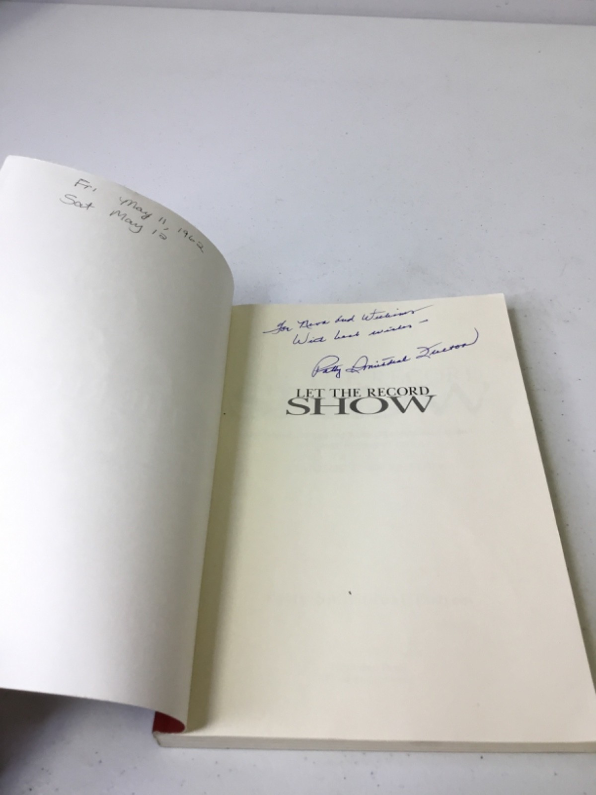 Let the Record Show. Fulton. 2001 TPB, Illustrated, Signed