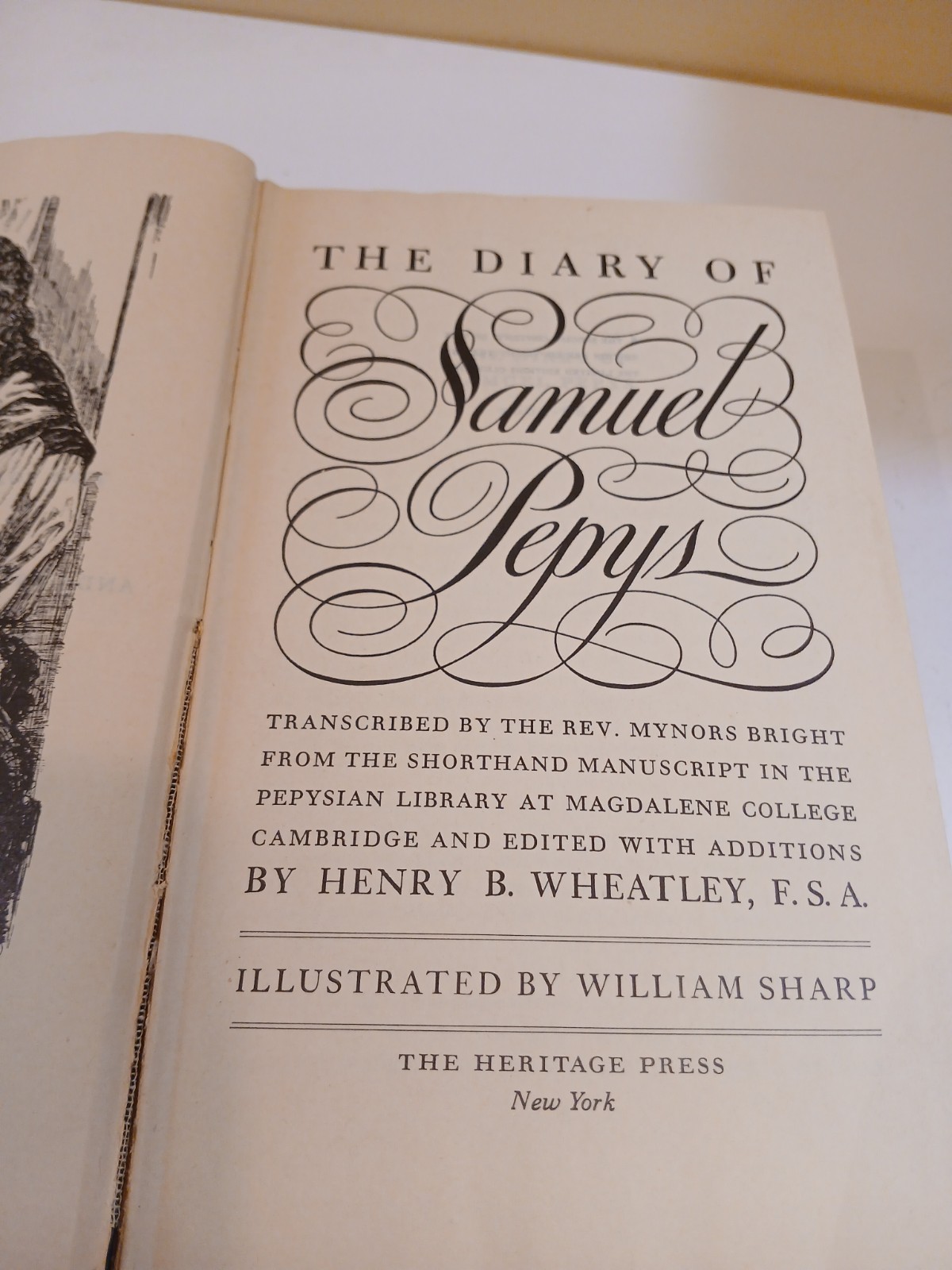 THE DIARY OF SAMUEL PEPYS William Sharp {2 Vols} Heritage Press w slipcase -BK1
