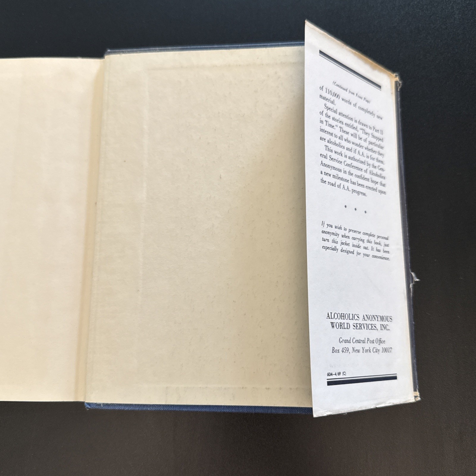 Alcoholics Anonymous 2nd Edition 10th Printing New and Revised 1969 AA Big Book