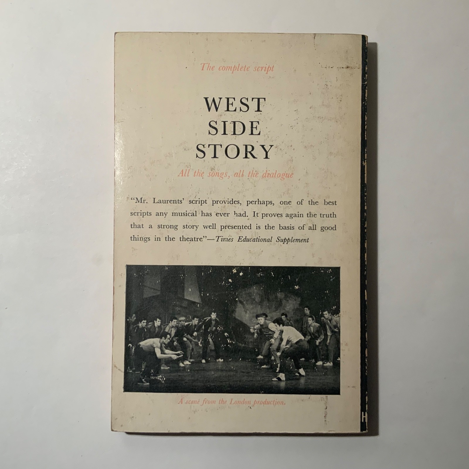 West Side Story by Arthur Laurents 1961 Ace Books H484, 1st UK printing VG+