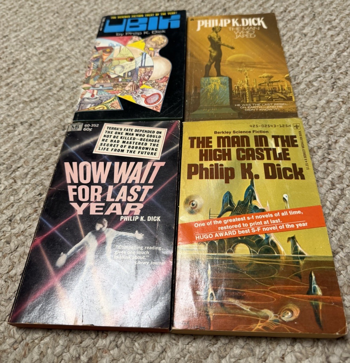 Philip K Dick 4 book lot UBIK Dell 1st Printing 1970 The Man Who Japed MORE