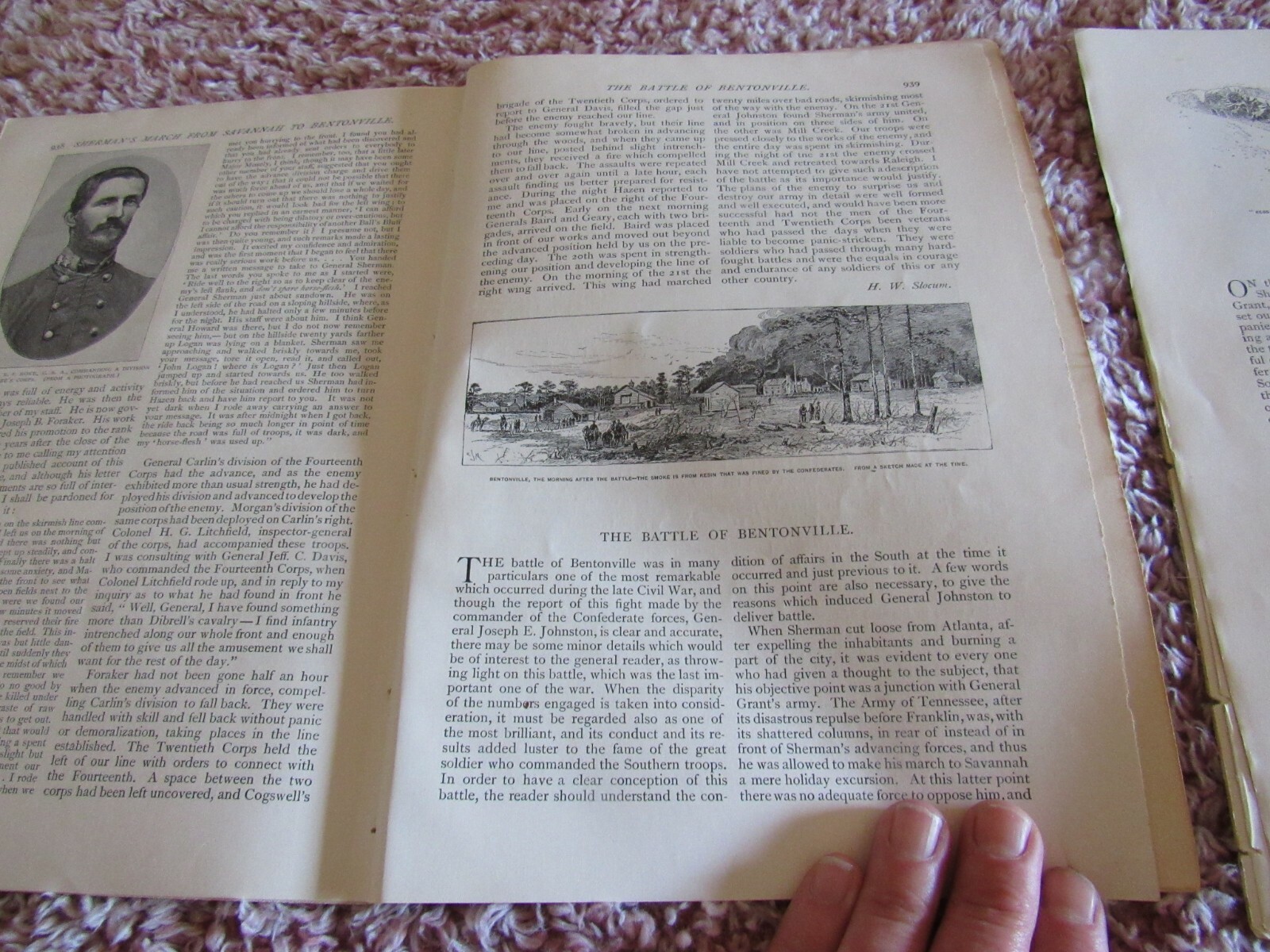 Lot 6-Antique Articles-Illustrated-1887-Civil War-Georgia-Atlanta-Bentonville