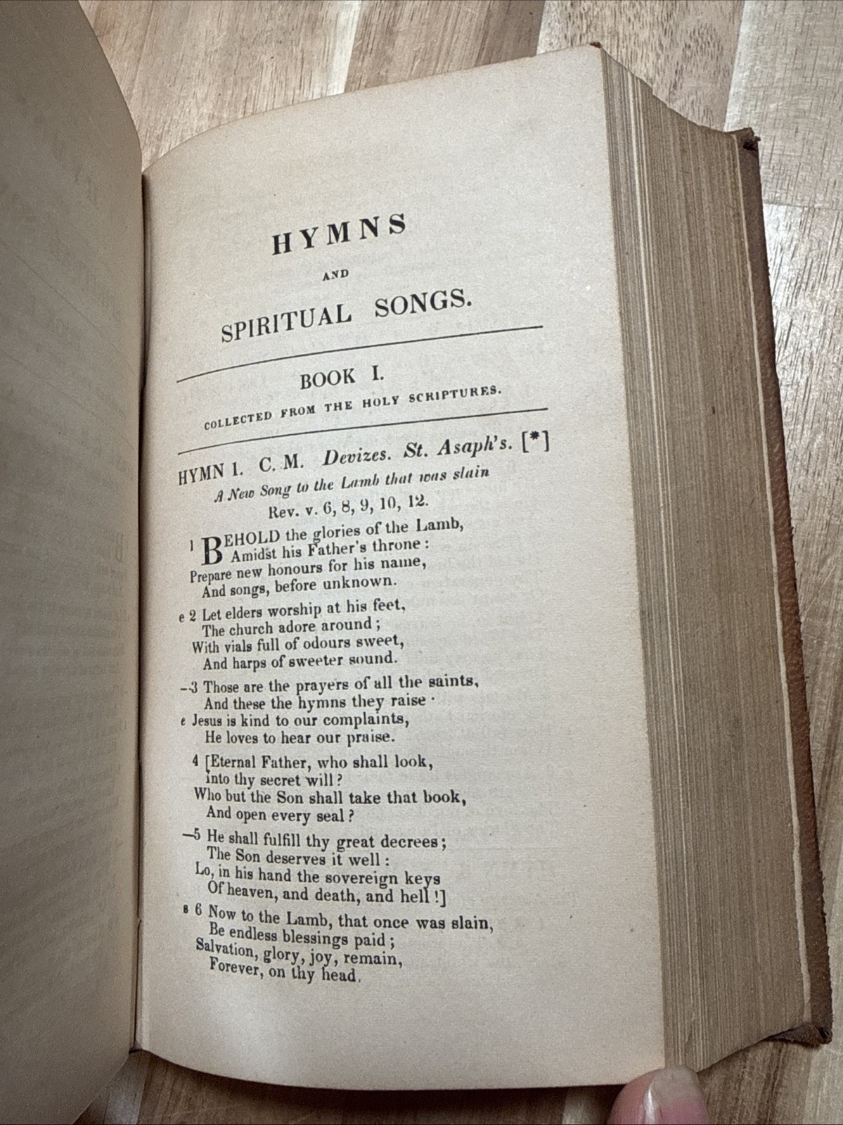 1858 PSALMS HYMNS SPIRITUAL SONGS isaac watts BOSTON leather ANTIQUE old