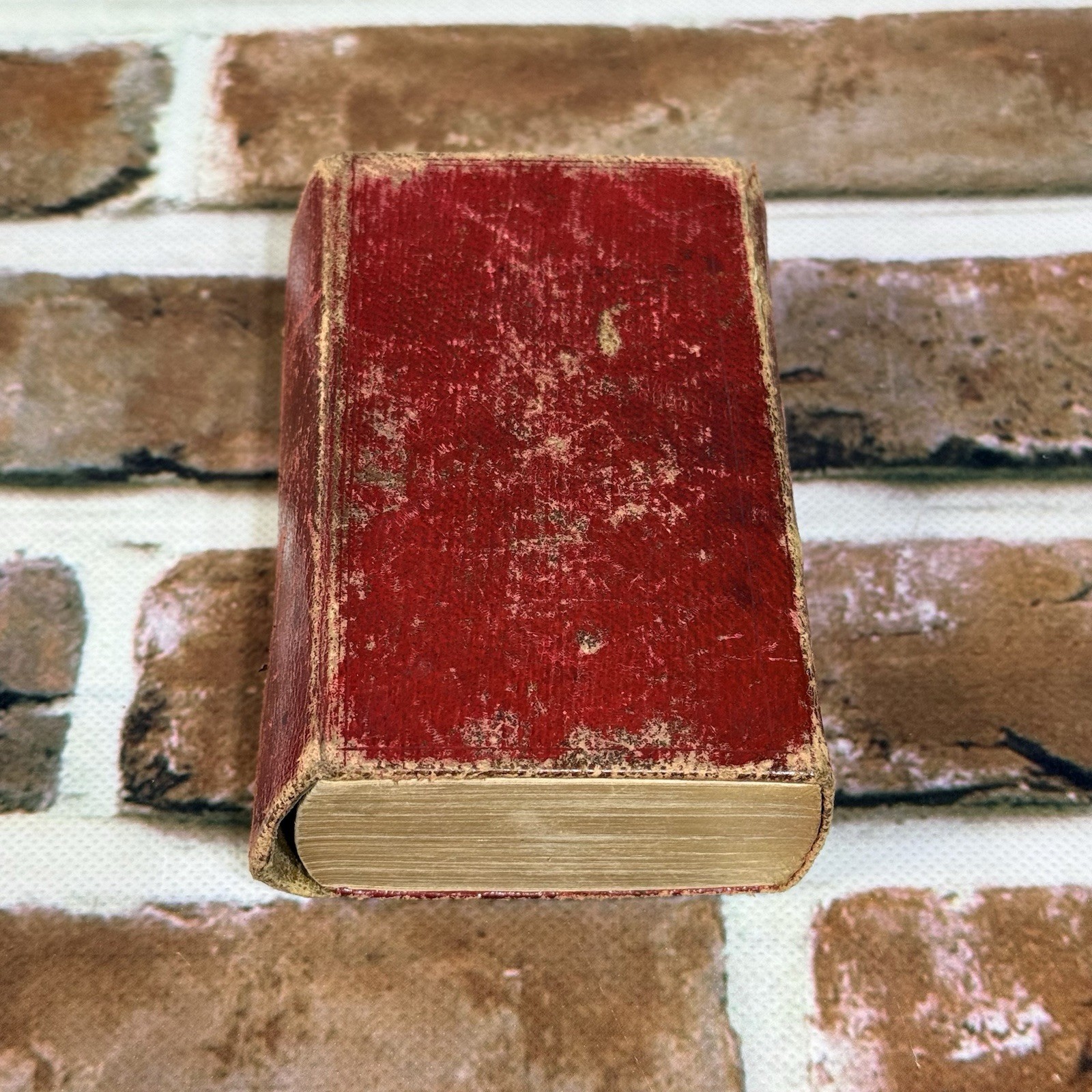 1844 KJV Holy Bible Sanborn & Carter Pocket Red 4.5″x3″ Amazing Condition