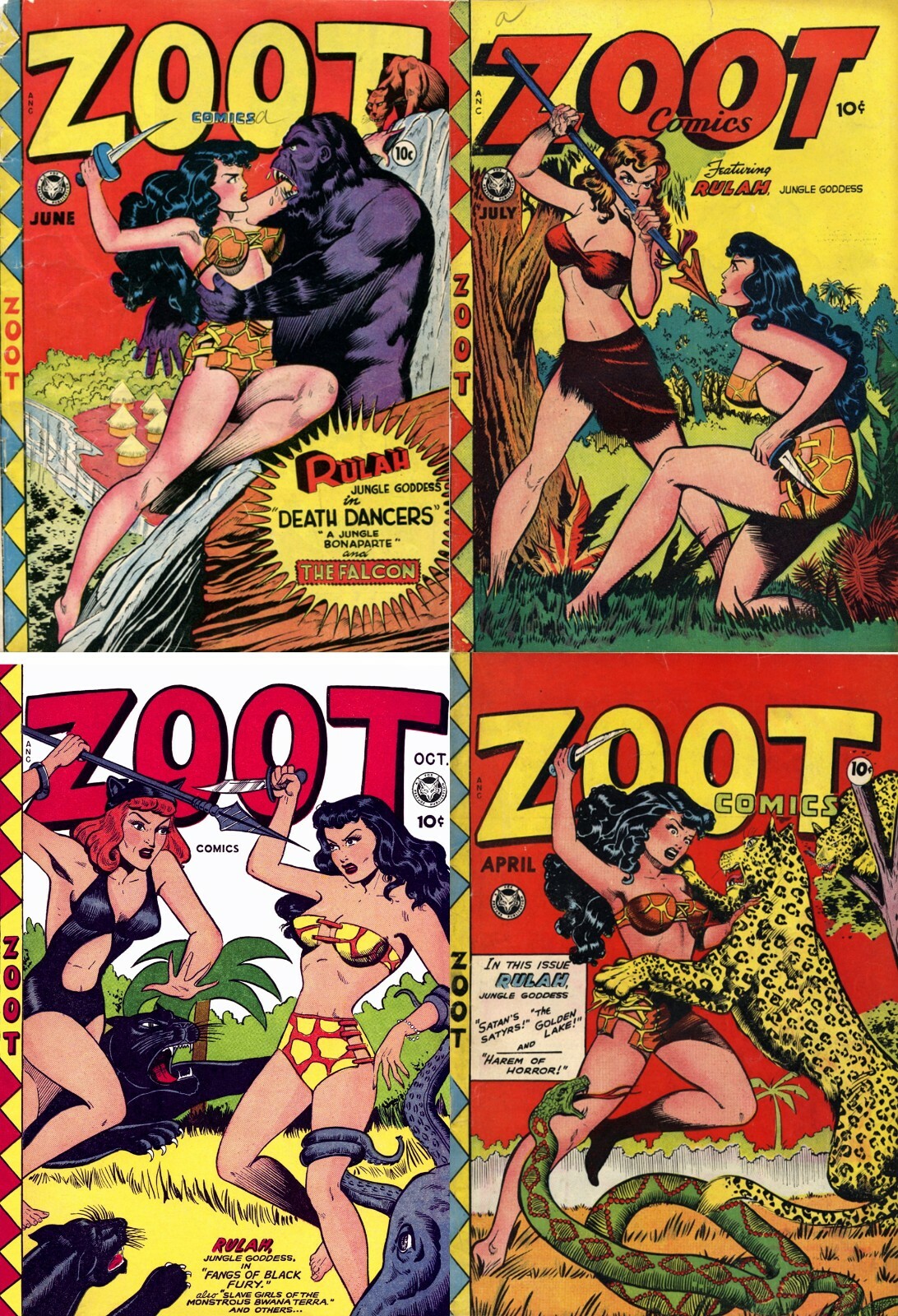 Zoot Comics Rulah The Jungle Goddess Fantasy Sexy Comics – 16 Old Issues on DVD