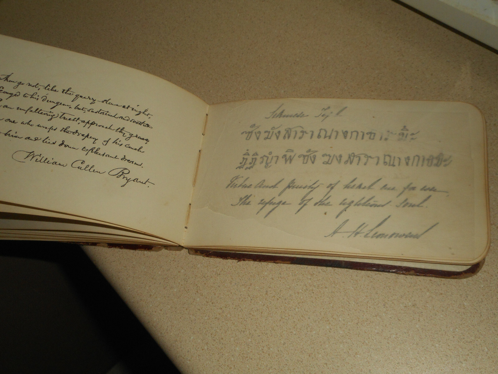 Antique 1877 Book COMPANION AUTOGRAPHS Famous Authors Poets Perry Mason & Co.