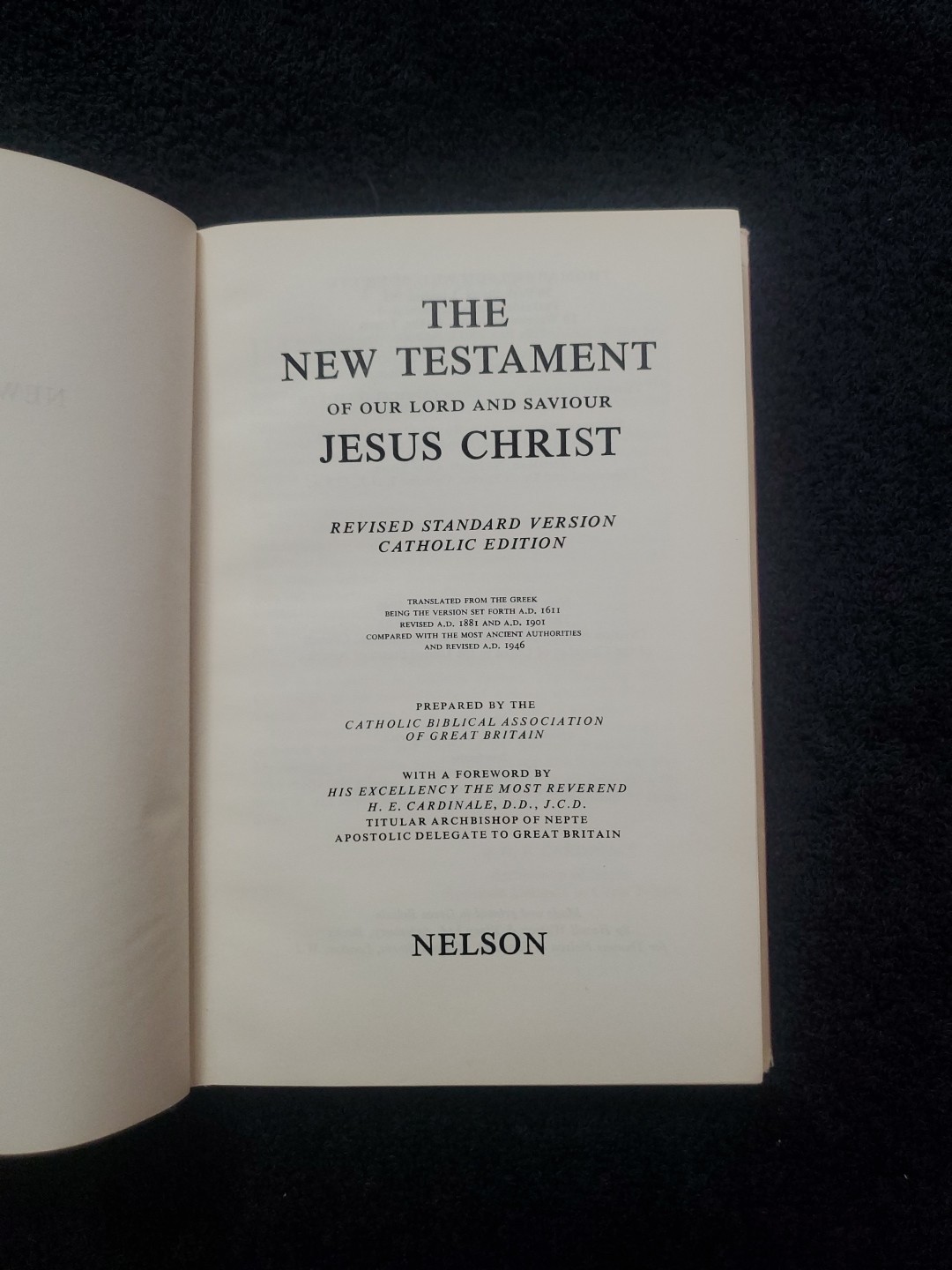 The New Testament RSV Catholic Edition 1965