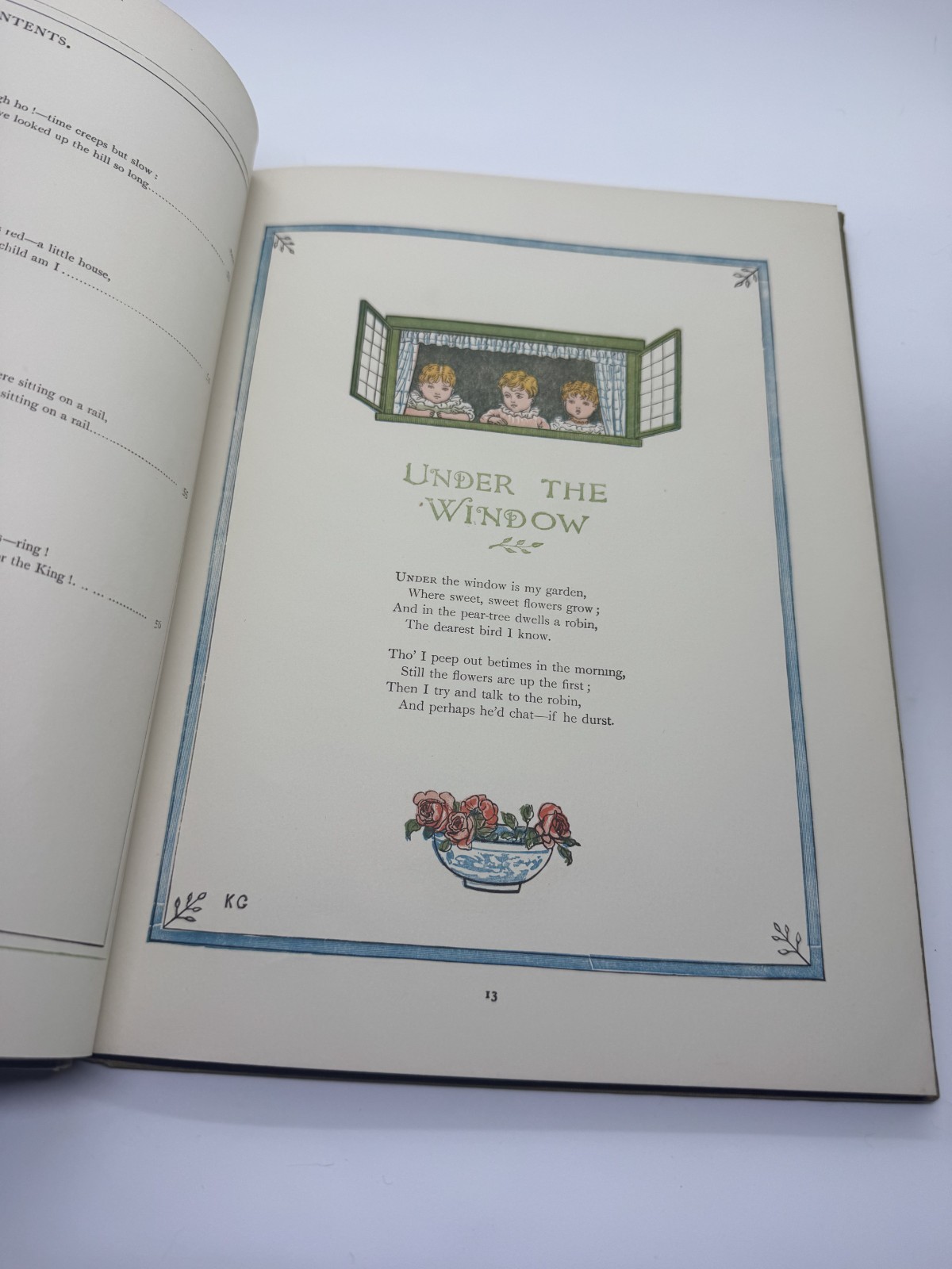 Under the Window Kate Greenaway Vintage Childrens Book Frederick Warne c1920