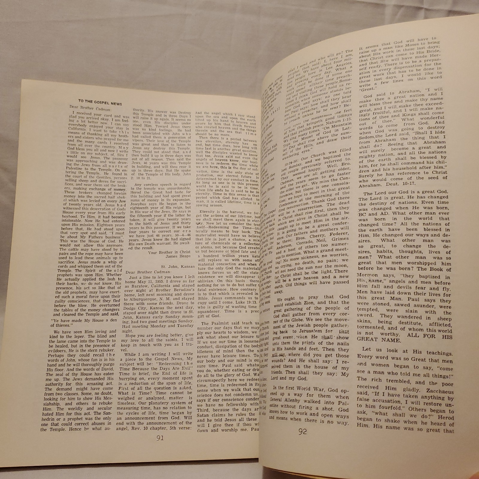 The Life and Works of Brother James Heaps 1968 born 1893 LDS Mormon book