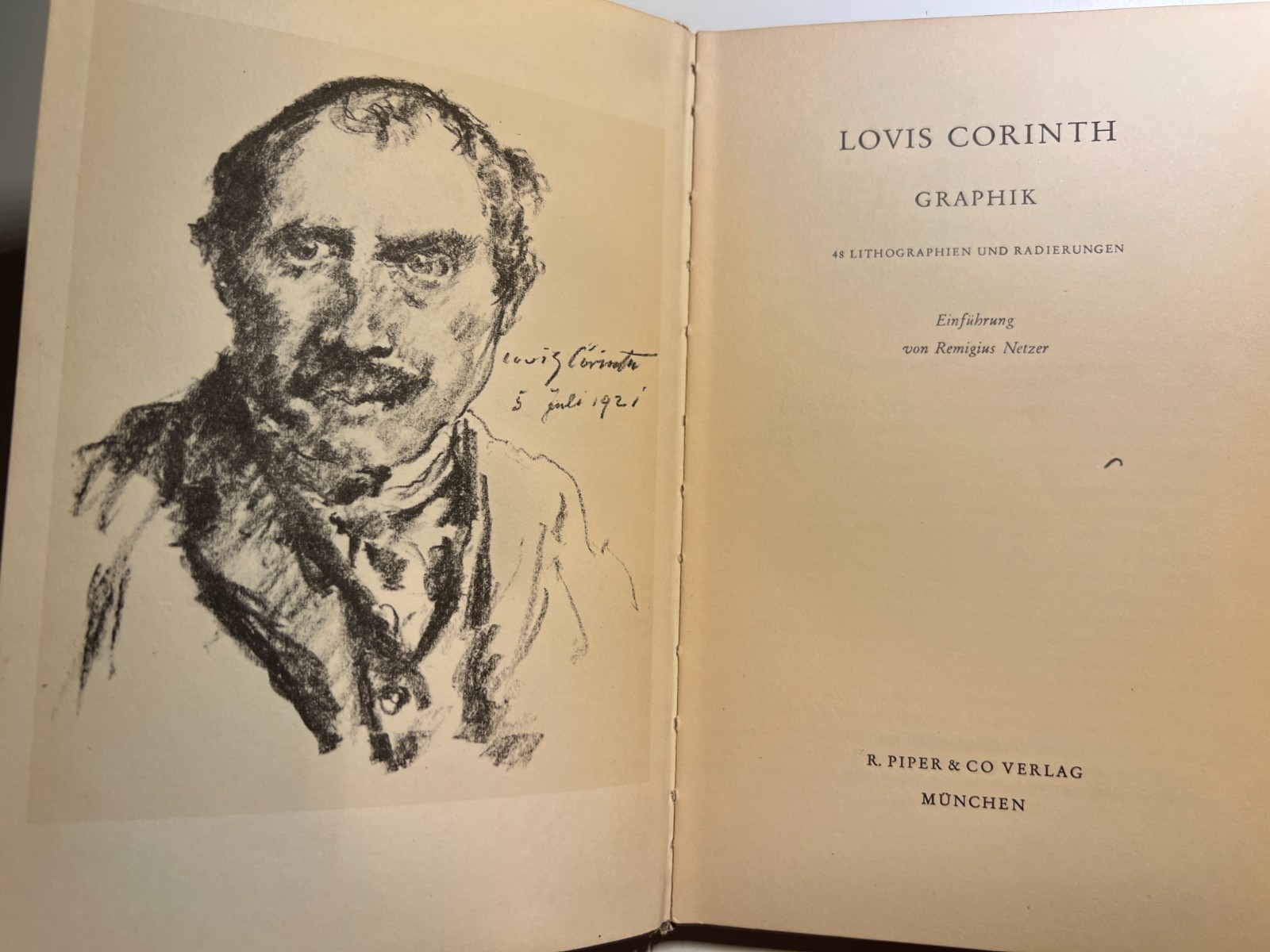 Lovis Corinth GRAPHIK 1st Edition 1st Printing – INSCRIBED Family Provenance