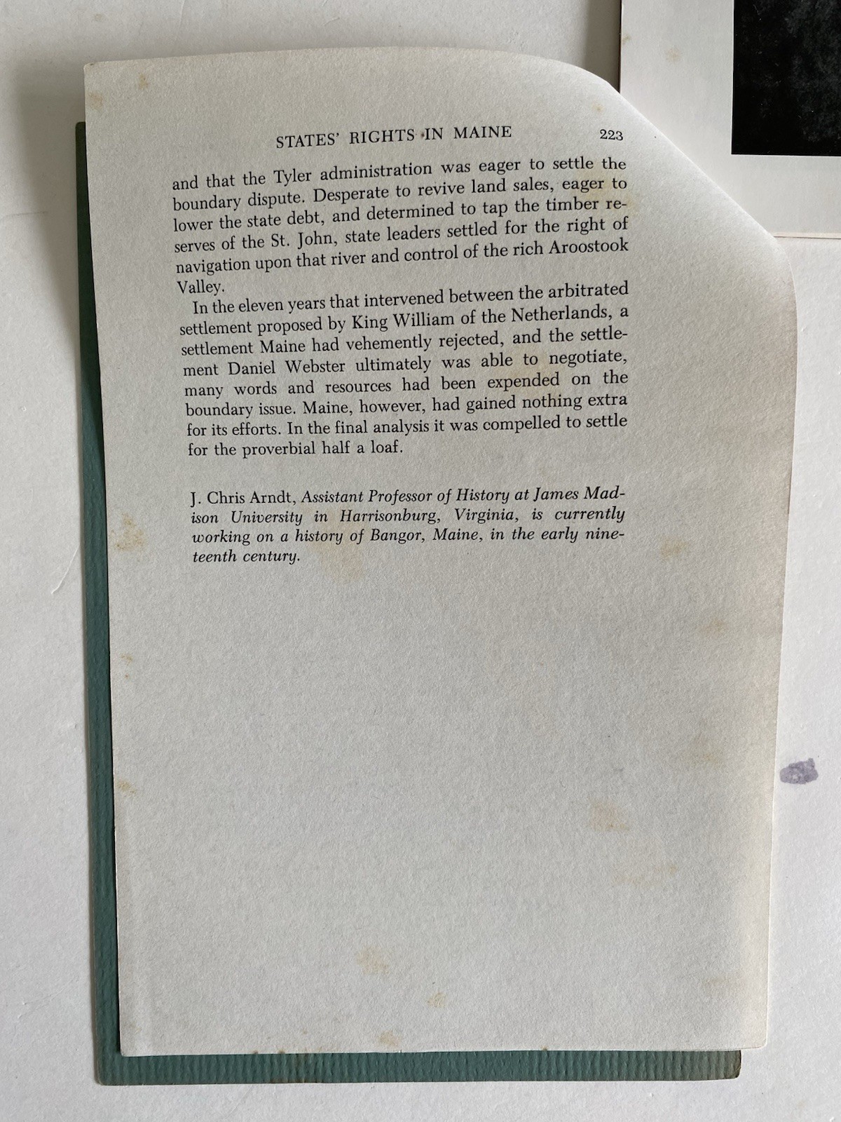 Rare Author Inscribed Offprint From The New England Quarterly By Daniel Stempel