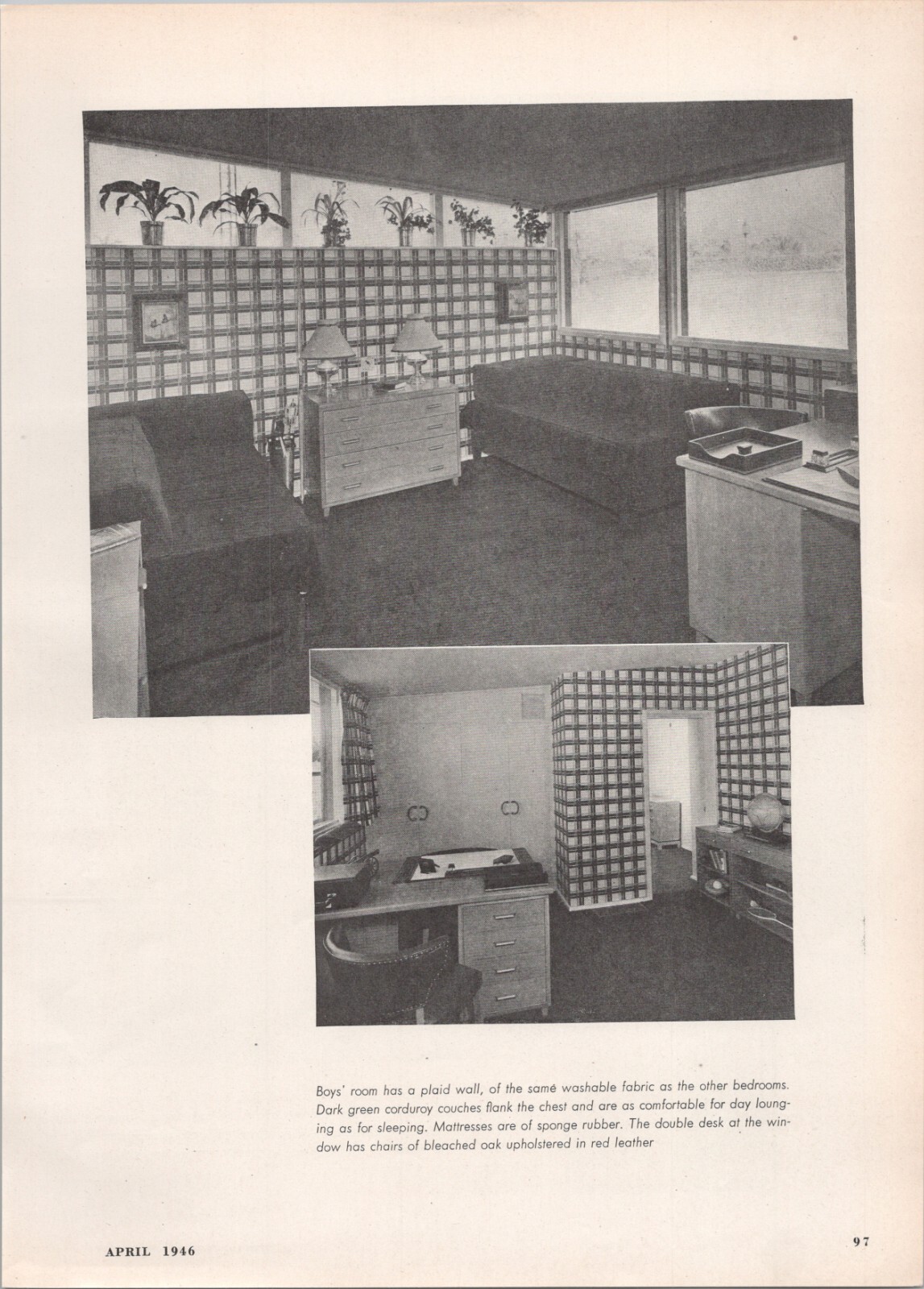 1946 Article * Fritz Burns Post War House 4950 Wilshire Blvd LA Wurdeman Becket