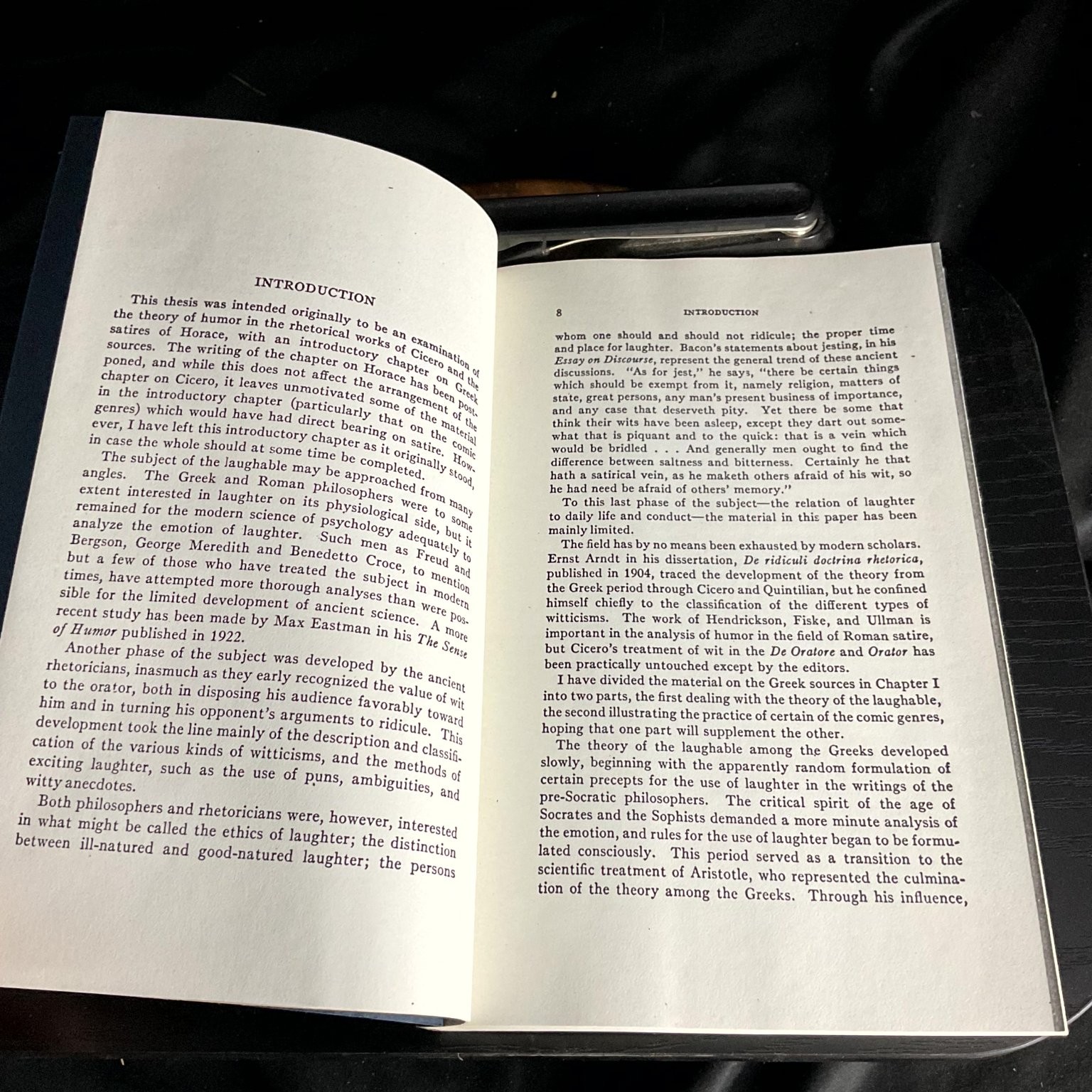 THE ANCIENT RHETORICAL THEORIES OF THE LAUGHABLE Mary A. Grant 1976 Facsimile