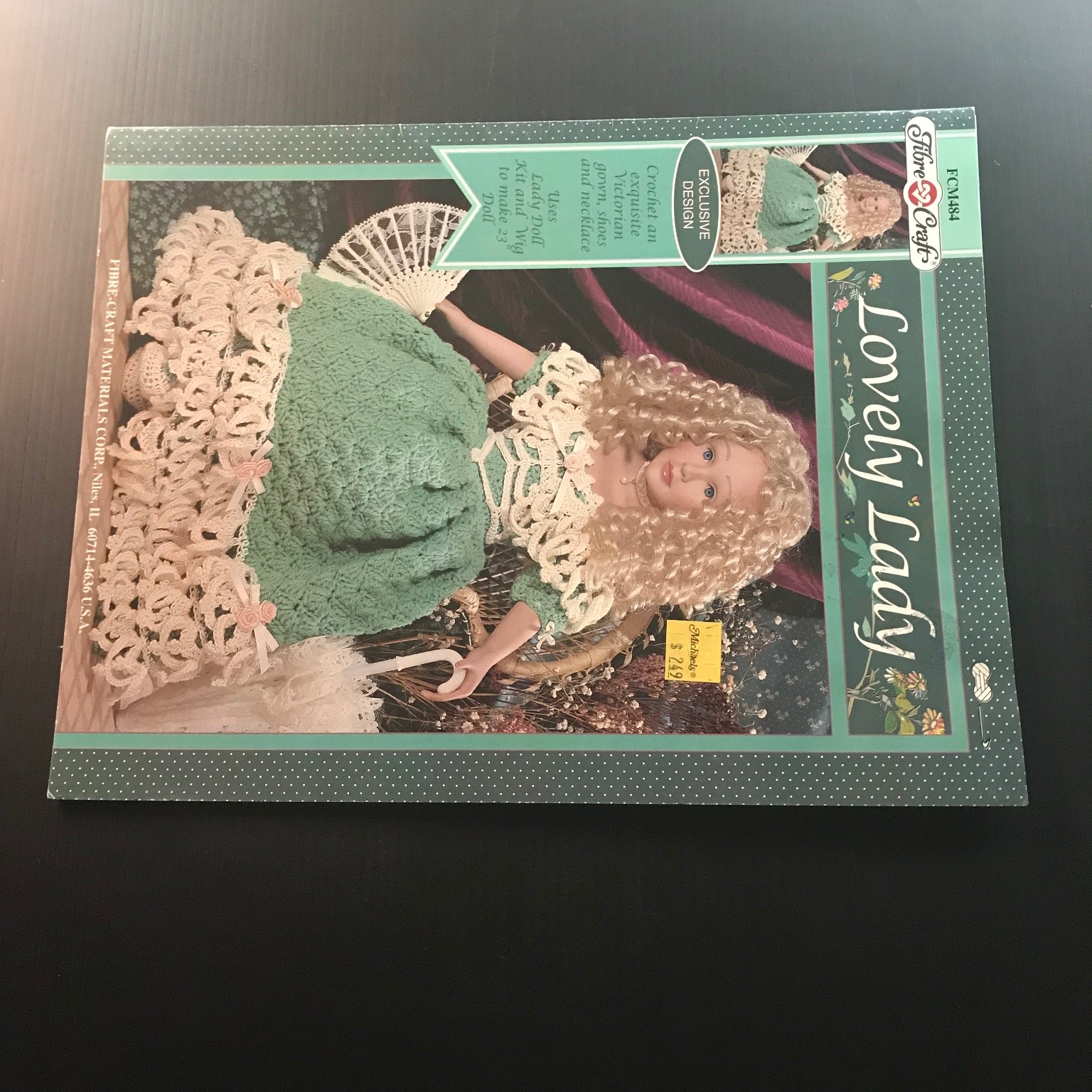 Lovely Lady Fibre-Craft FCM484 Crochet Pattern Victorian Gown Doll