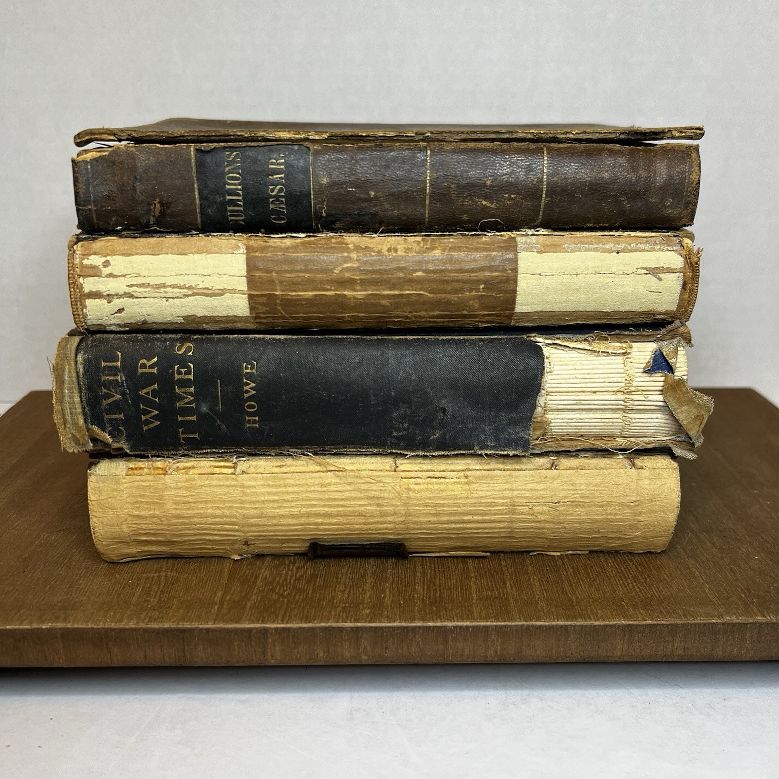 Old Vintage Book Lot | Unbound & Worn | Library Bookshelf Decor | Staging Prop